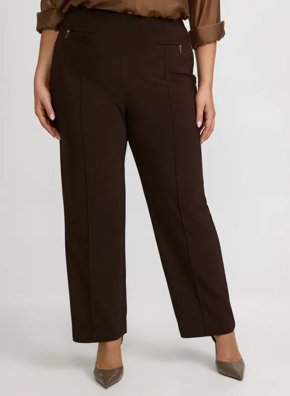 Pull-On Straight-Leg Pants sold by Laura