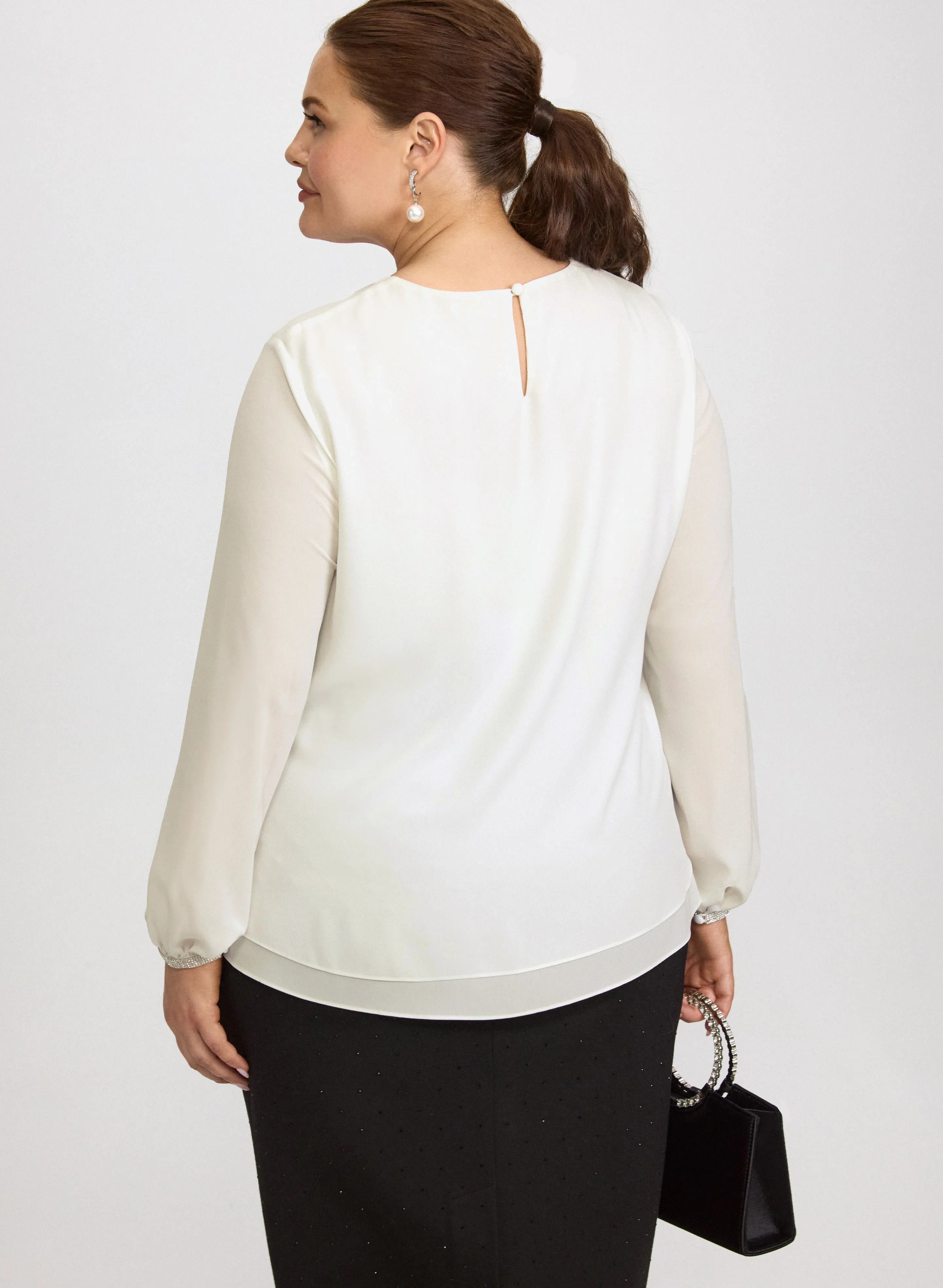 Rhinestone Trim Blouse sold by Laura product image thumbnail 4