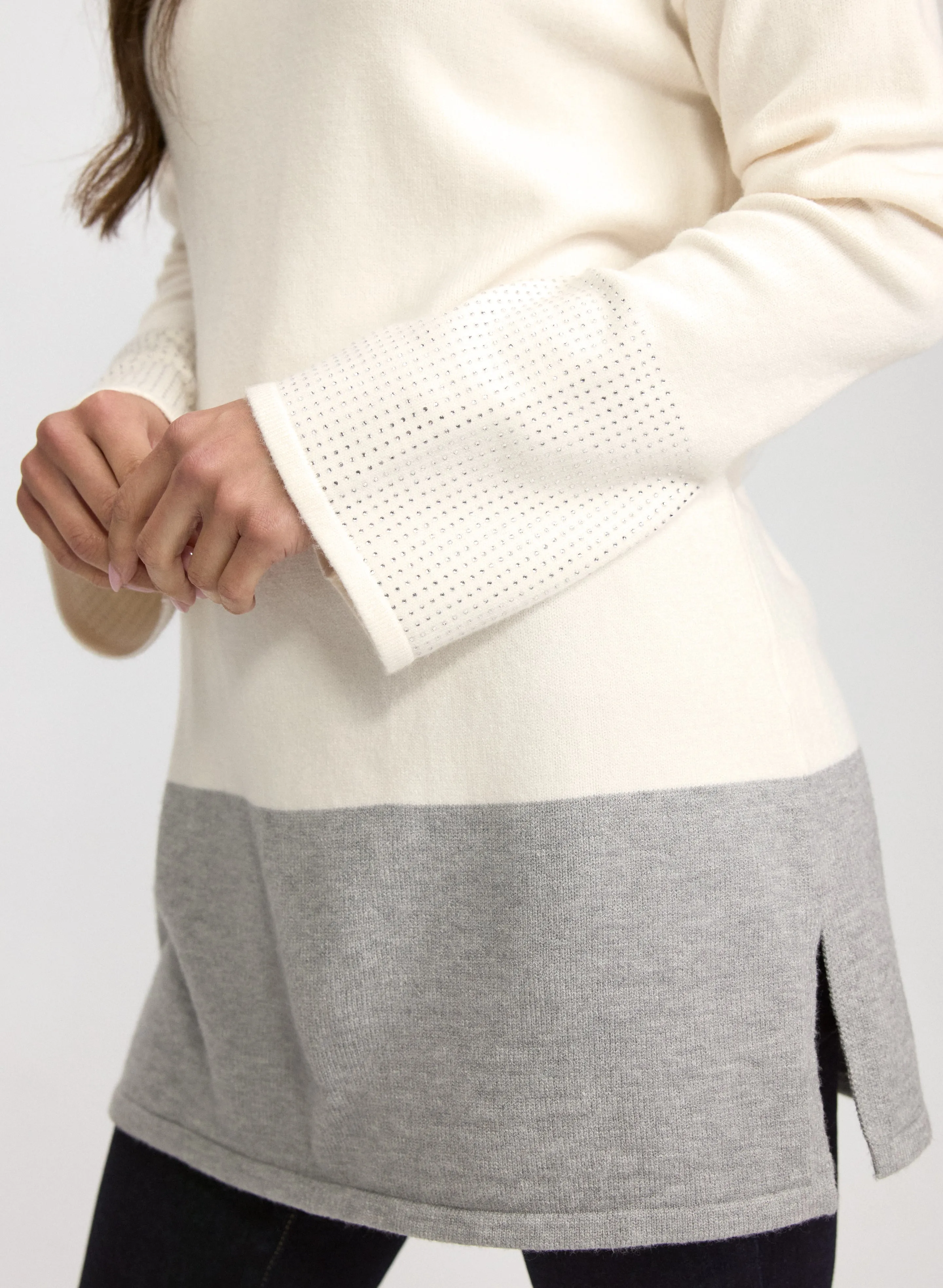 Tonal Embellished Colour Block Sweater sold by Laura product image thumbnail 5