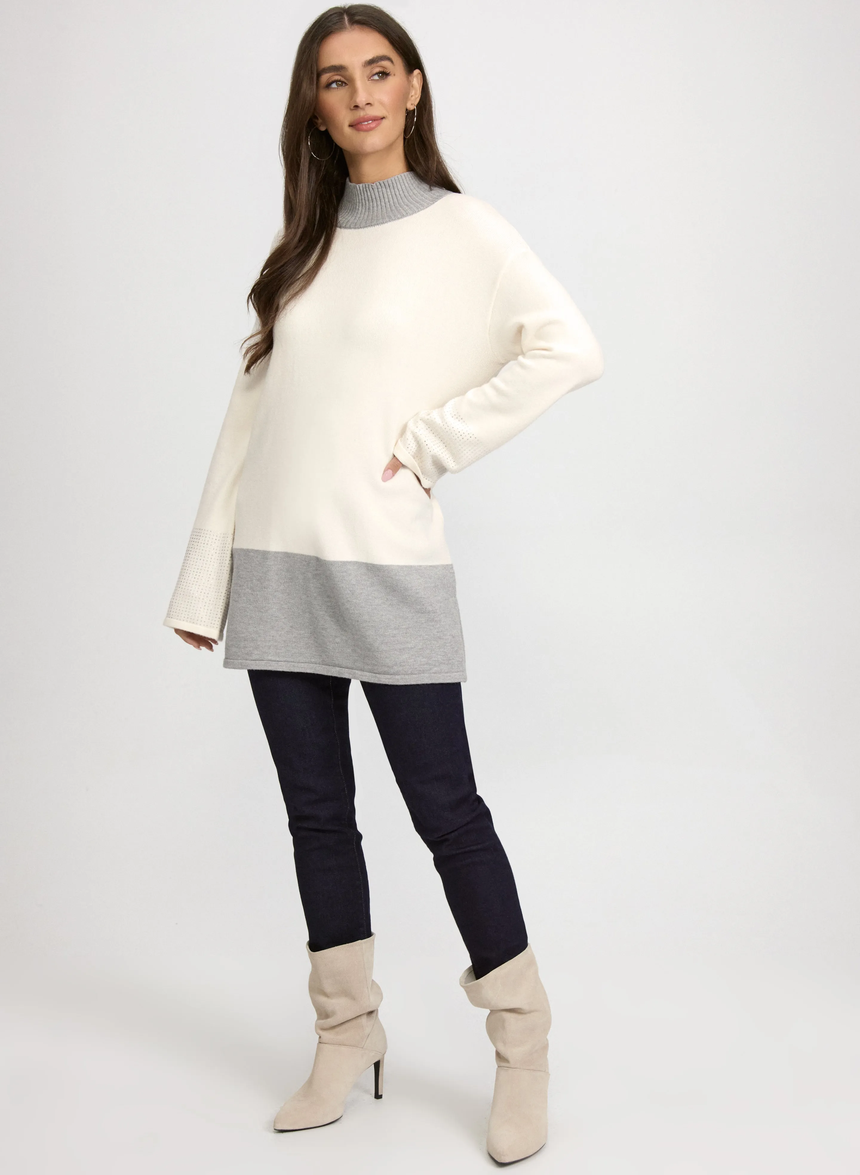 Tonal Embellished Colour Block Sweater sold by Laura product image thumbnail 3