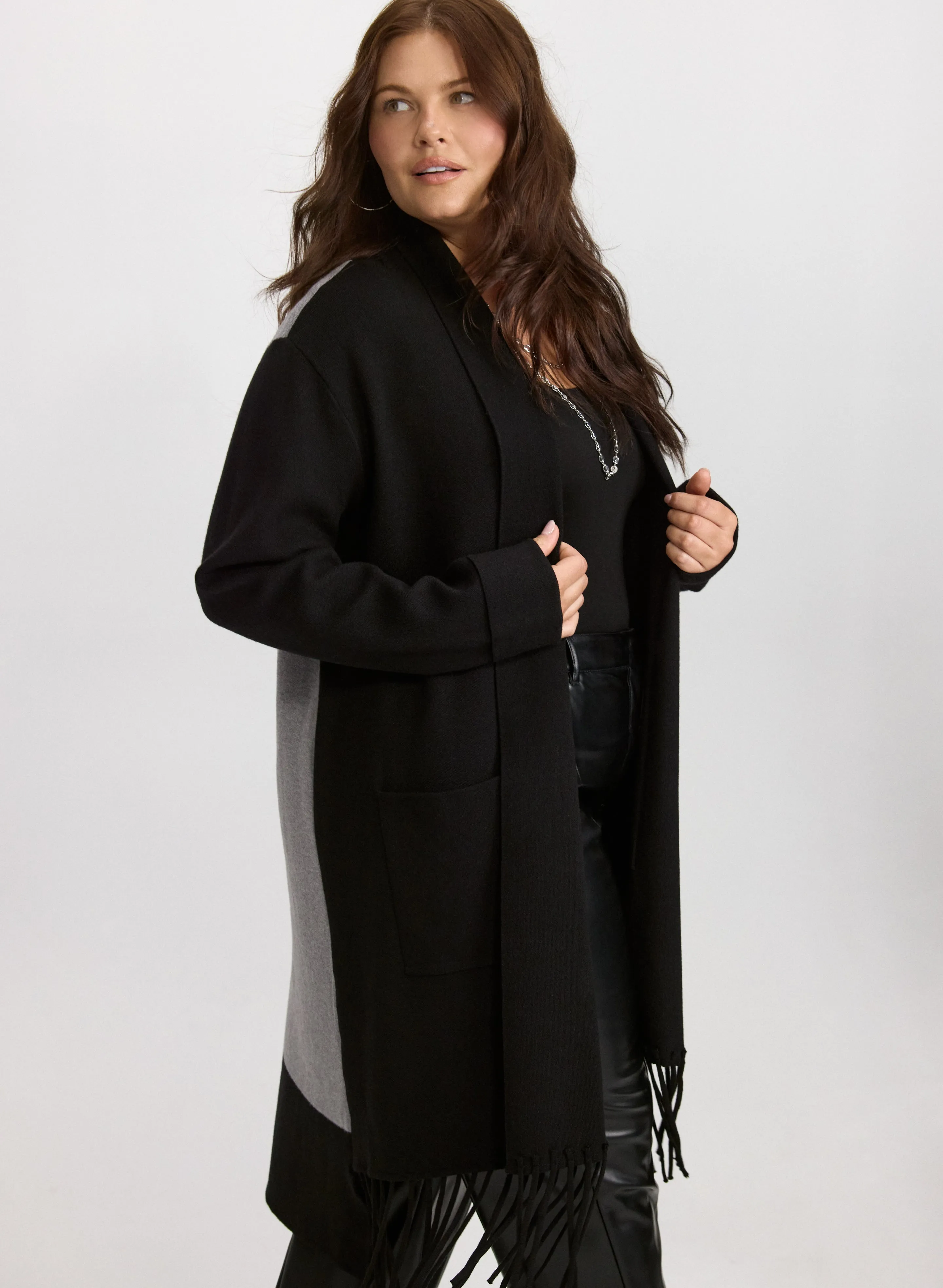 Fringe Colour Block Cardigan sold by Laura product image thumbnail 4