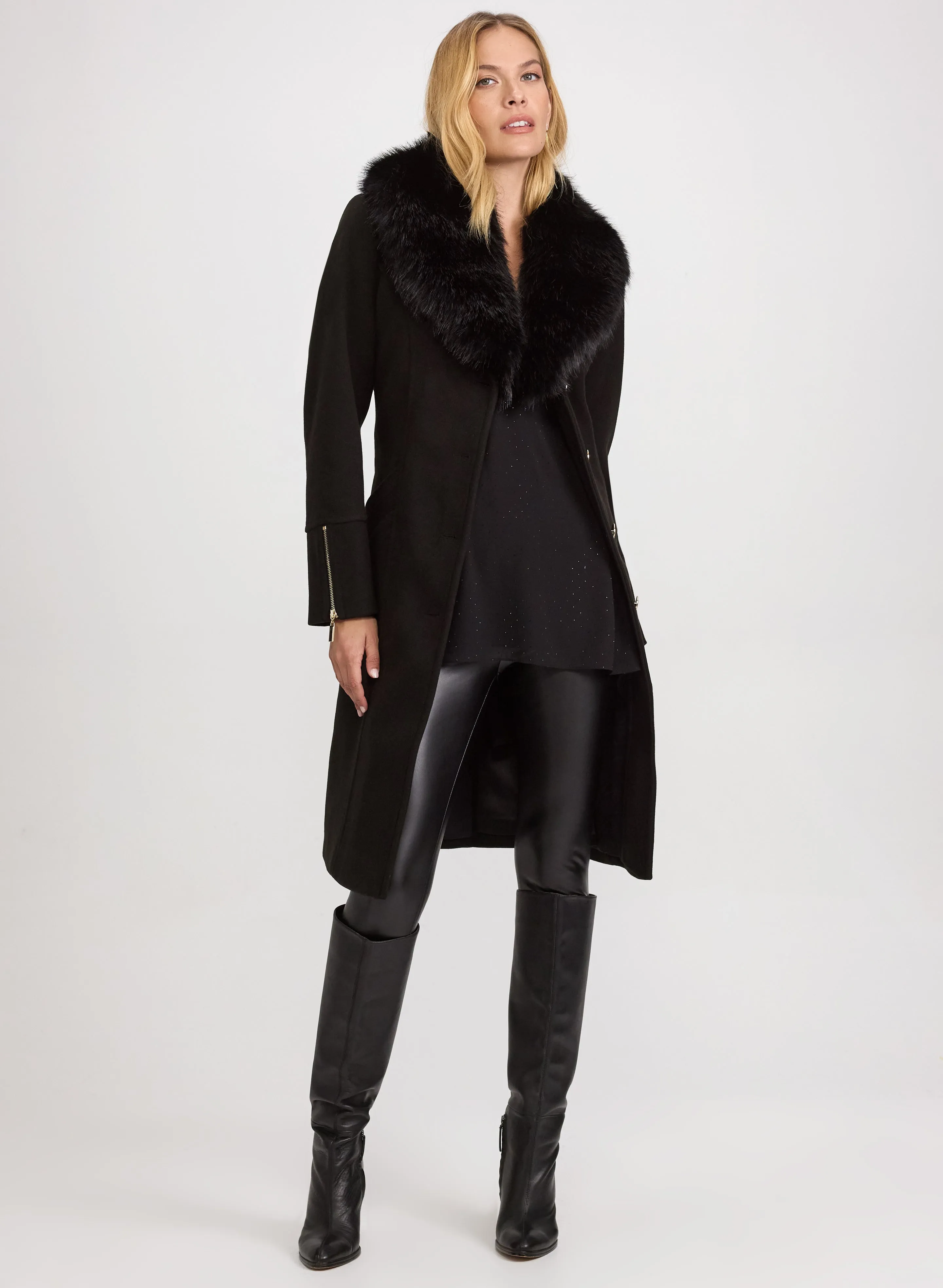 Faux-Fur Collar Coat sold by Laura product image thumbnail 2
