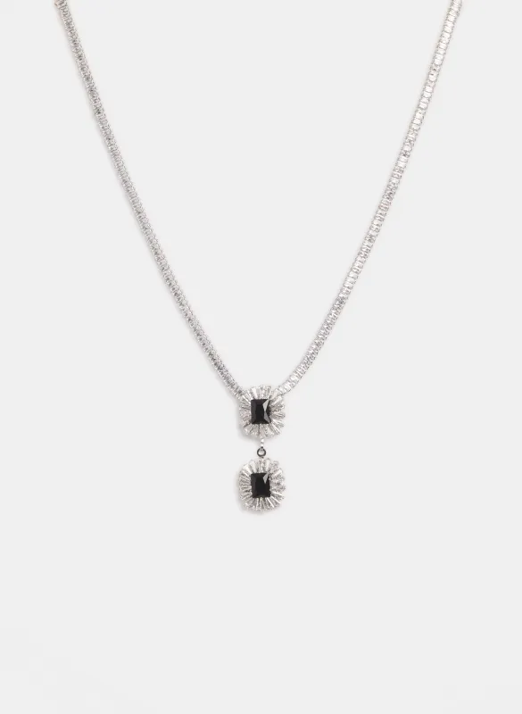 Two-Tier Crystal Pendant Necklace sold by Laura