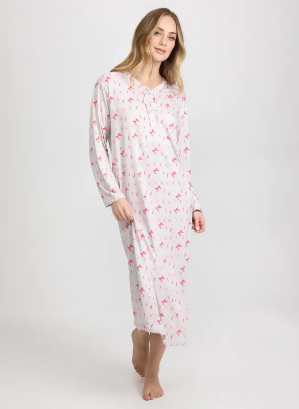 Bow Print Night Gown sold by Laura