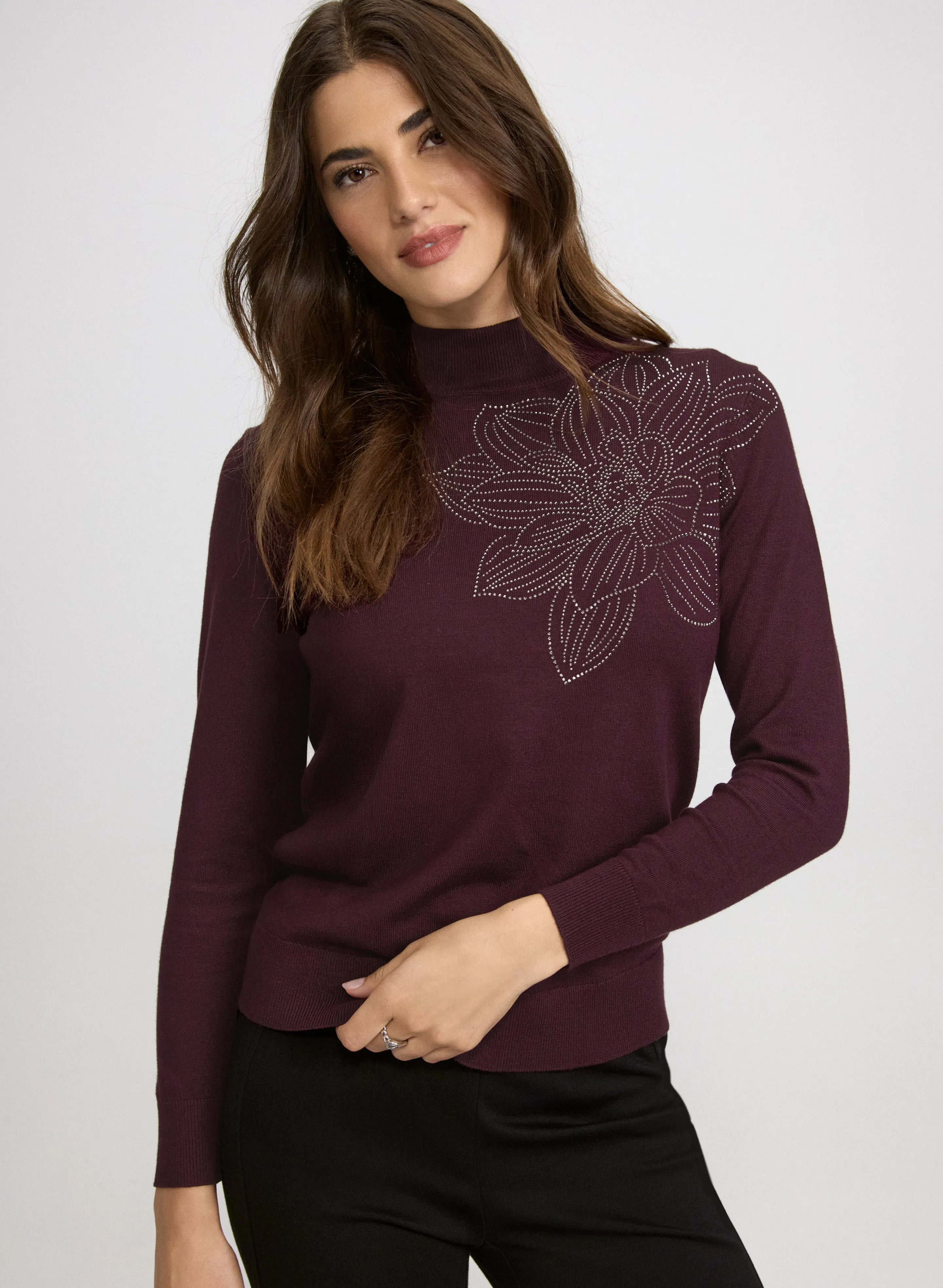 Floral Rhinestone Pullover sold by Laura