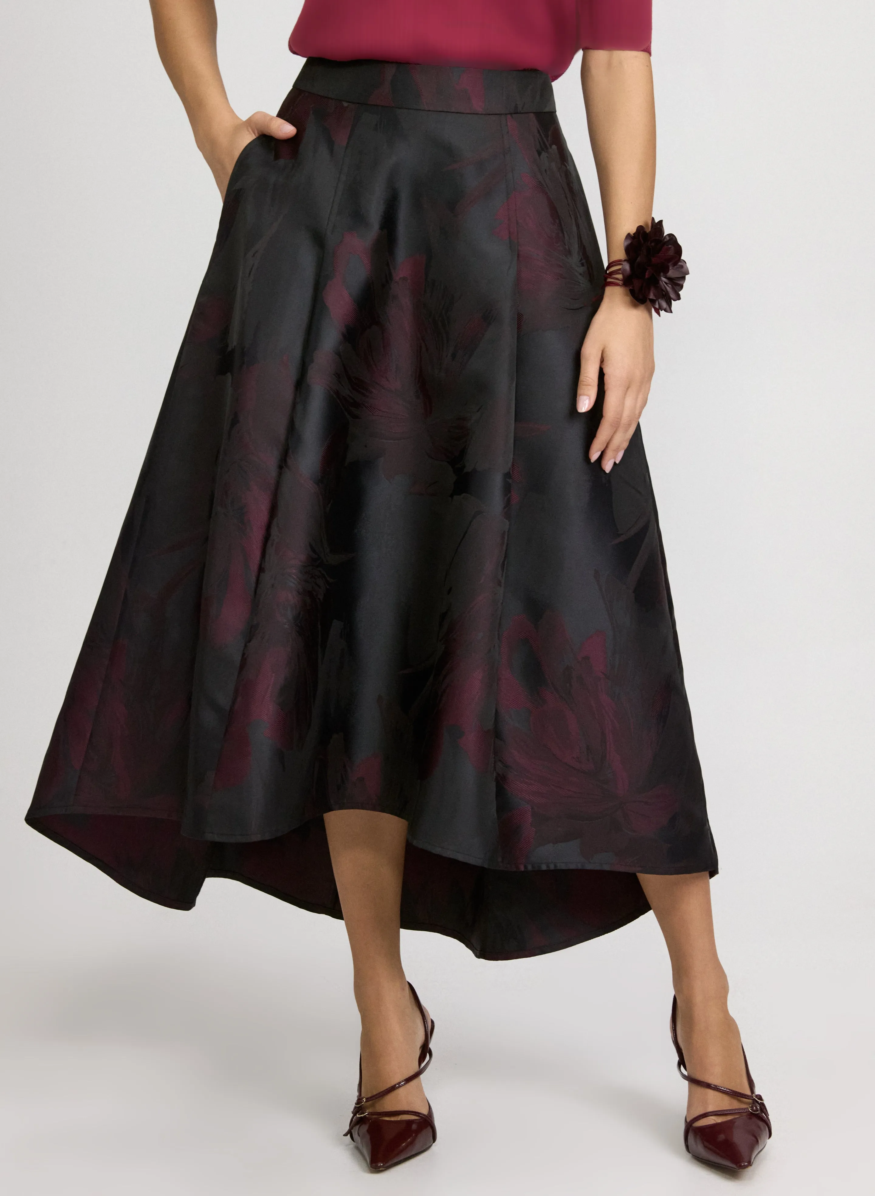 Floral Satin Skirt sold by Laura