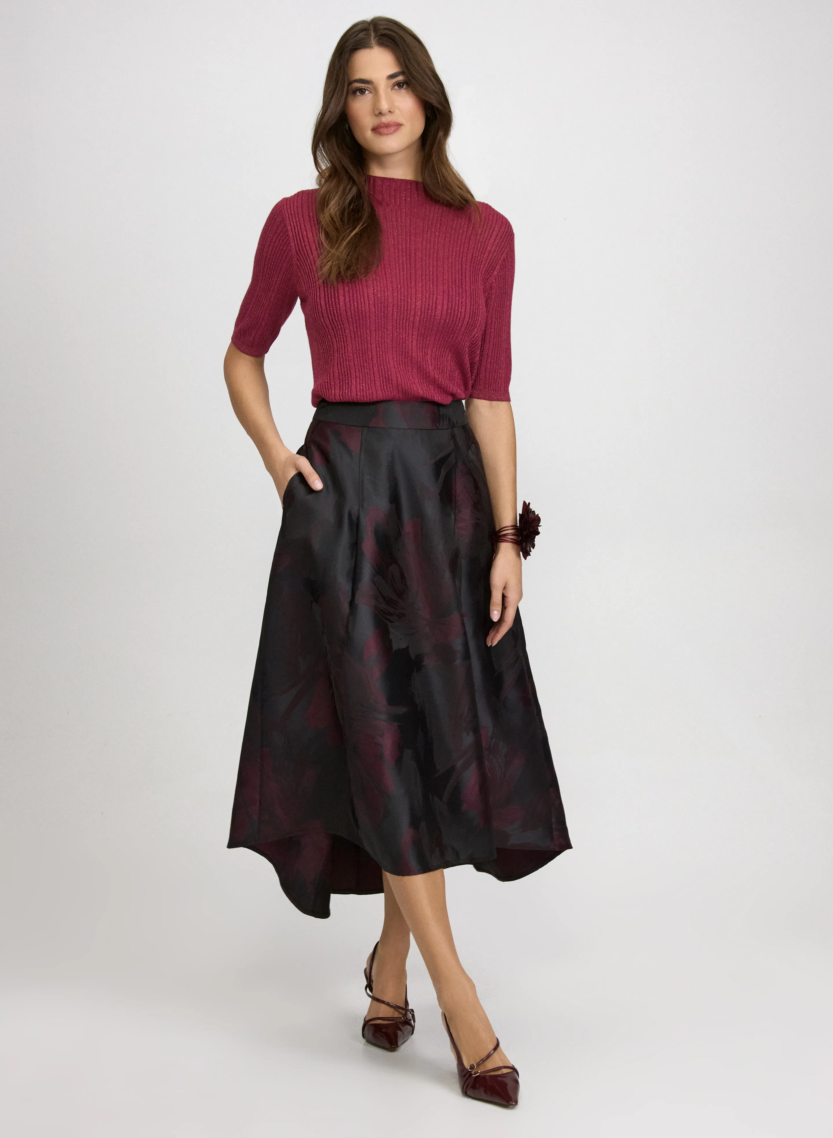 Floral Satin Skirt sold by Laura product image thumbnail 3