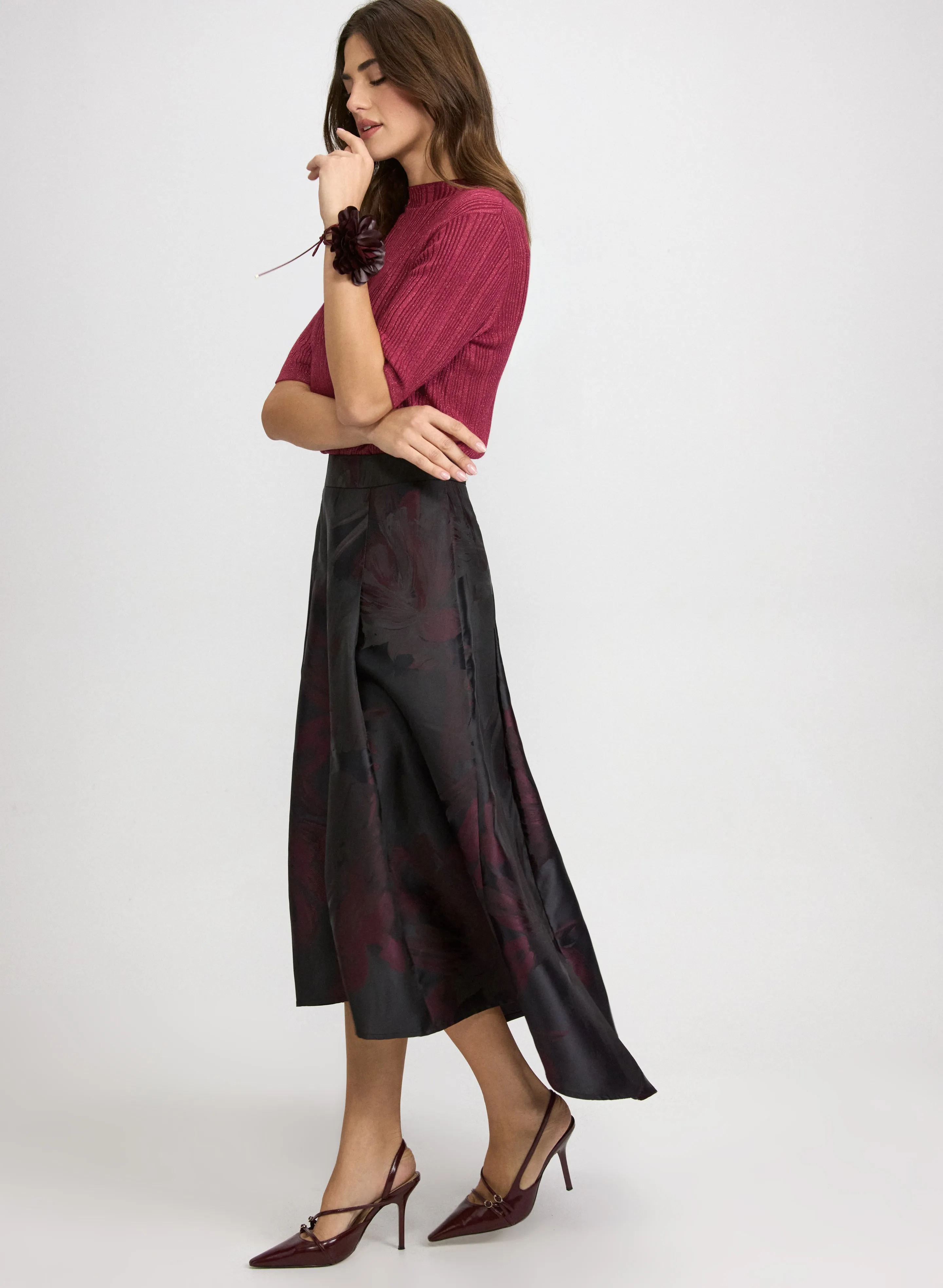 Floral Satin Skirt sold by Laura product image thumbnail 4