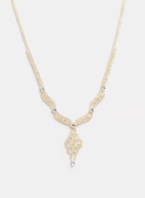 Cubic Zirconia Filigree Pendant Necklace sold by Laura