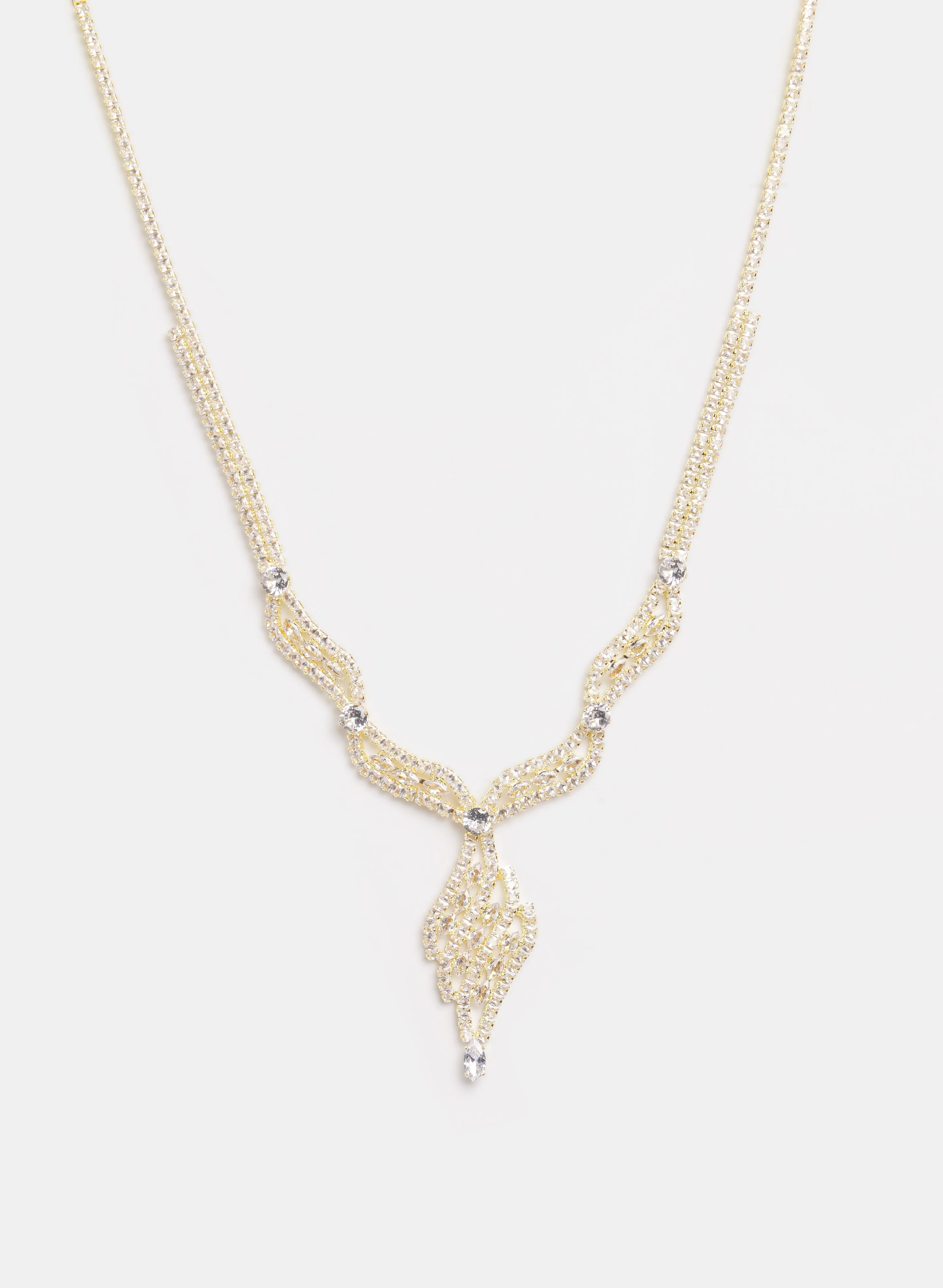 Cubic Zirconia Filigree Pendant Necklace sold by Laura