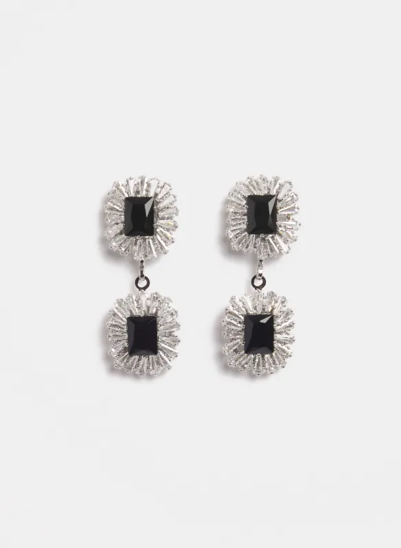 Two-Tier Crystal Earrings sold by Laura
