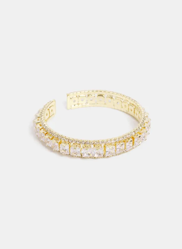 Cubic Zirconia Cuff Bracelet sold by Laura
