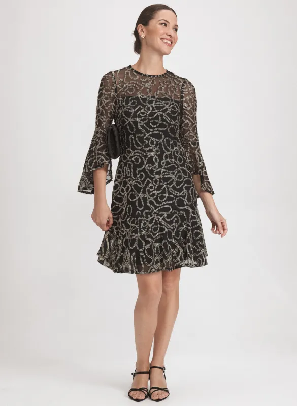 Metallic Embroidered Dress sold by Laura