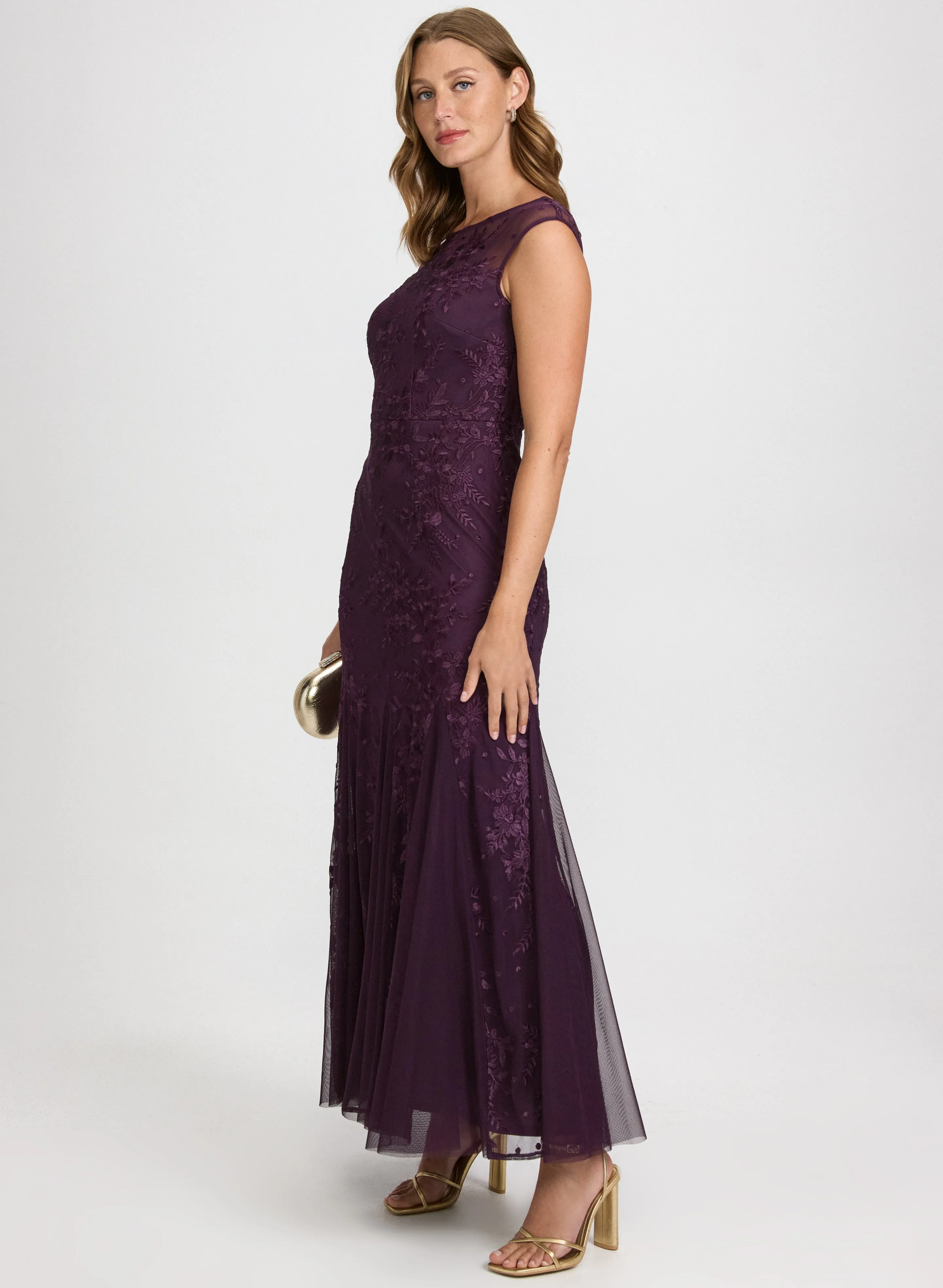 Floral Embroidered Tulle Dress sold by Laura product image thumbnail 2