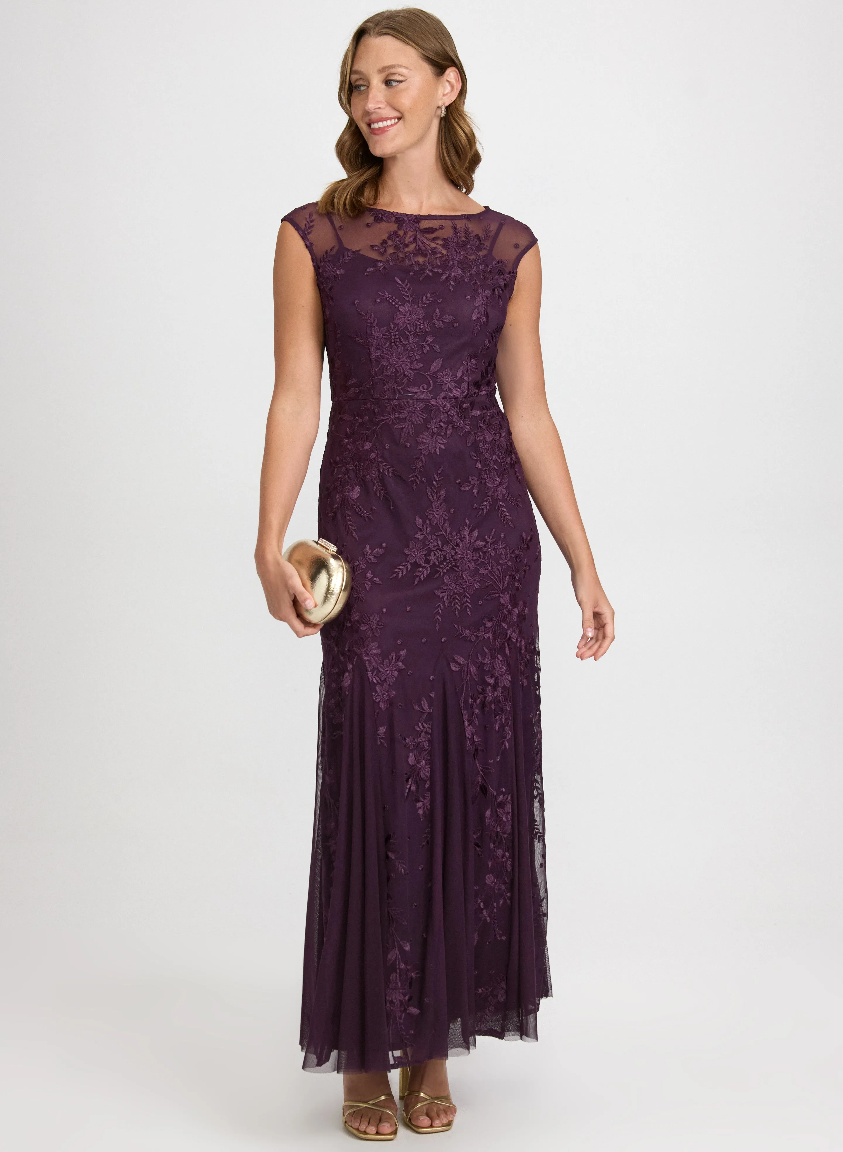 Floral Embroidered Tulle Dress sold by Laura