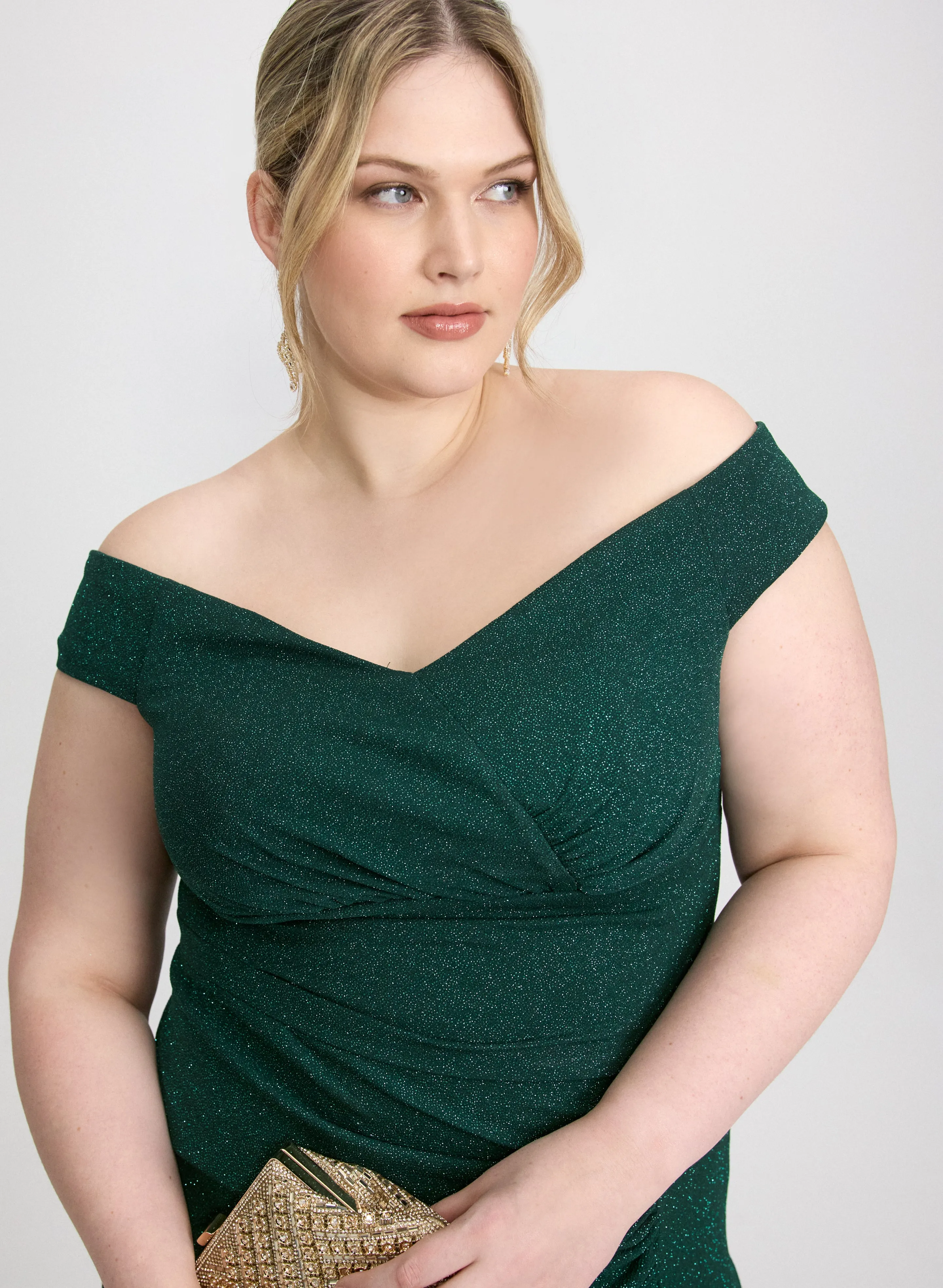 Glitter Knit Off-Shoulder Dress sold by Laura product image thumbnail 5