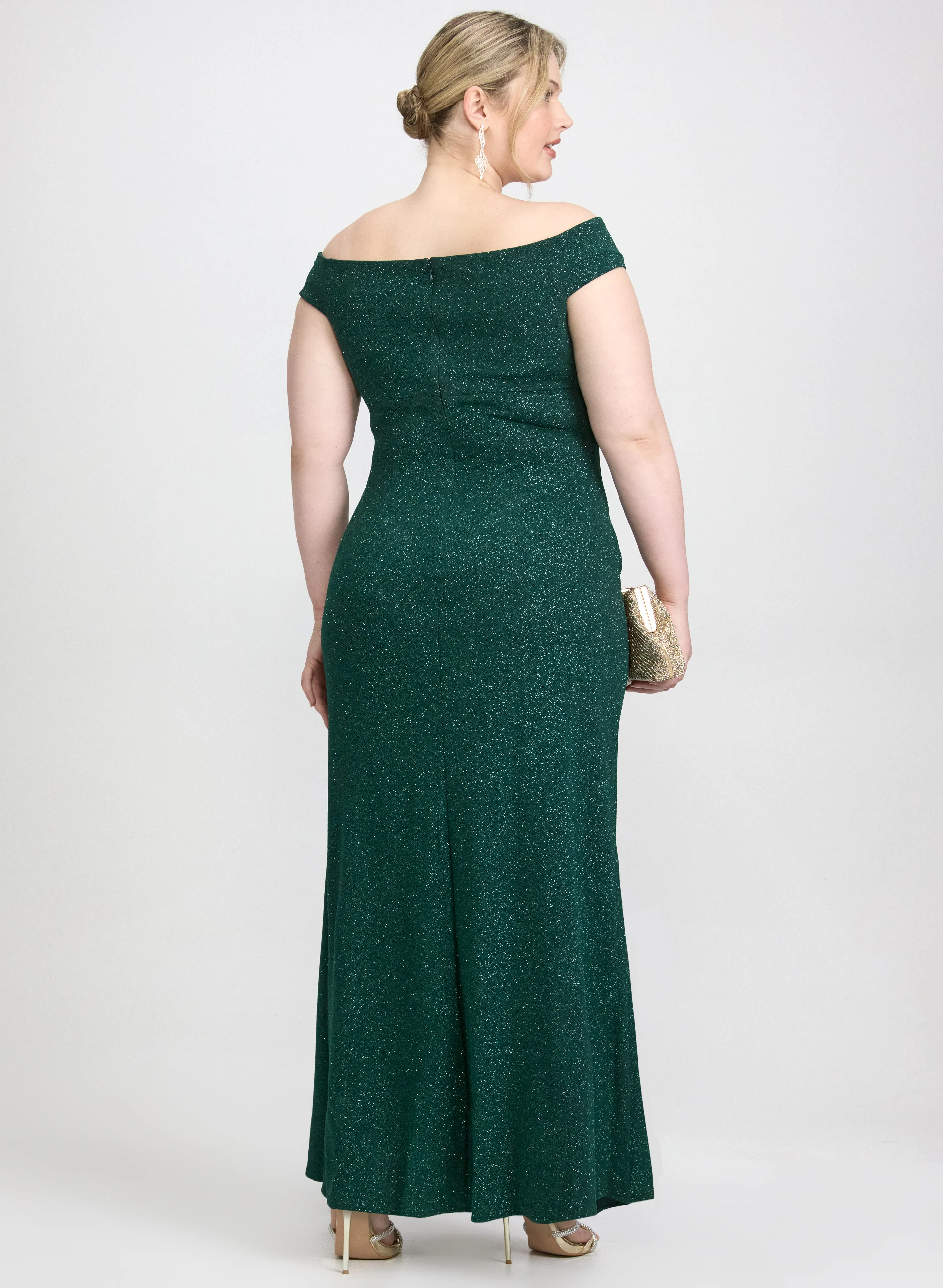 Glitter Knit Off-Shoulder Dress sold by Laura product image thumbnail 2