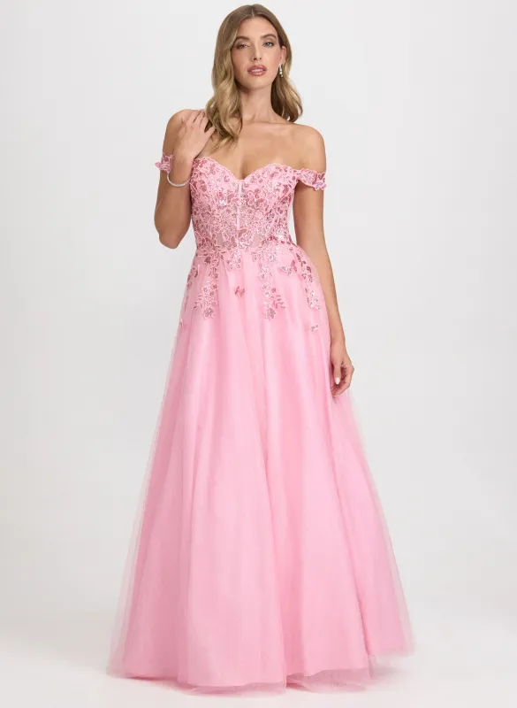 Butterfly Applique Ballgown sold by Laura