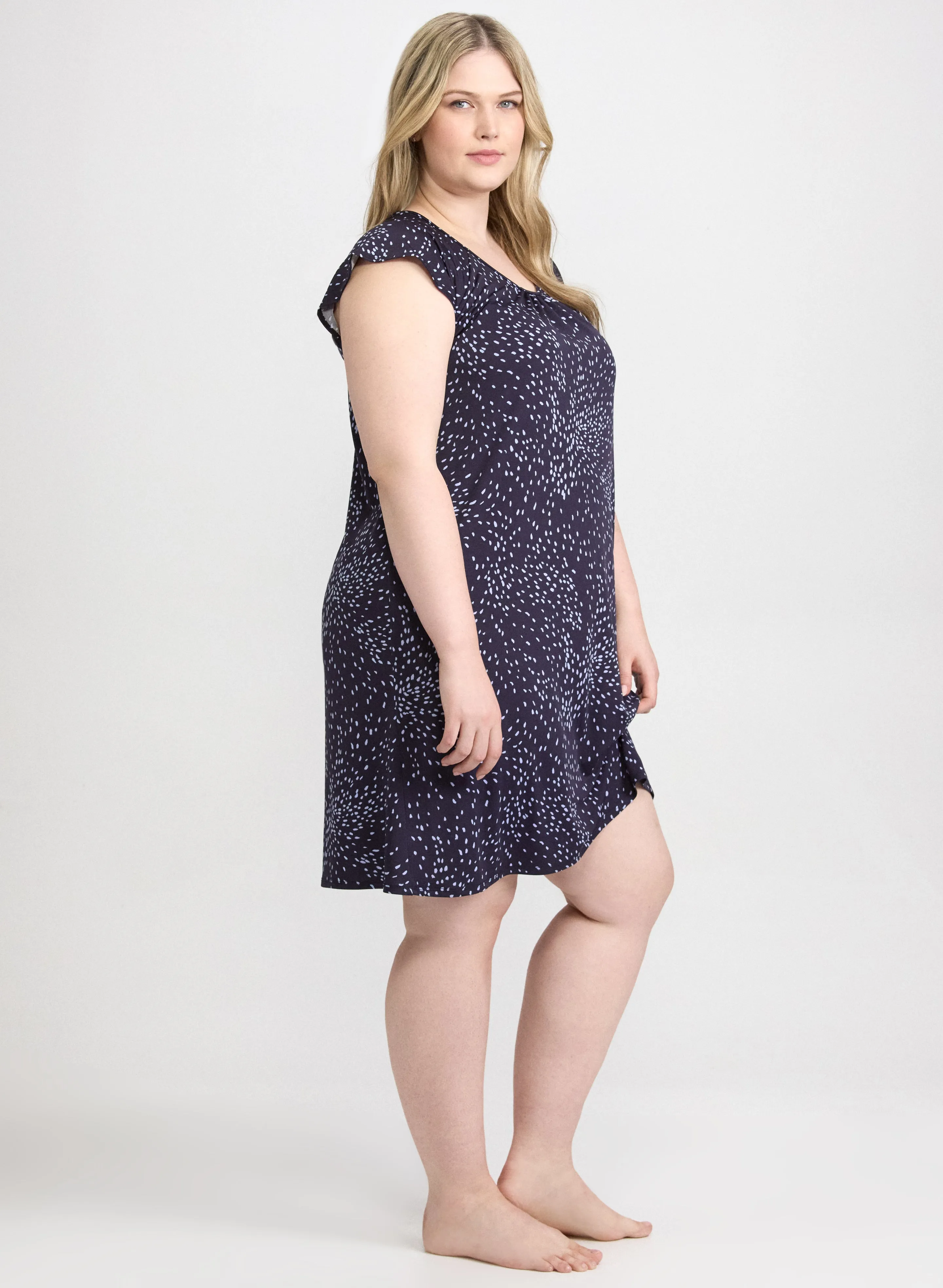 Dot Print Nightgown sold by Laura product image thumbnail 3
