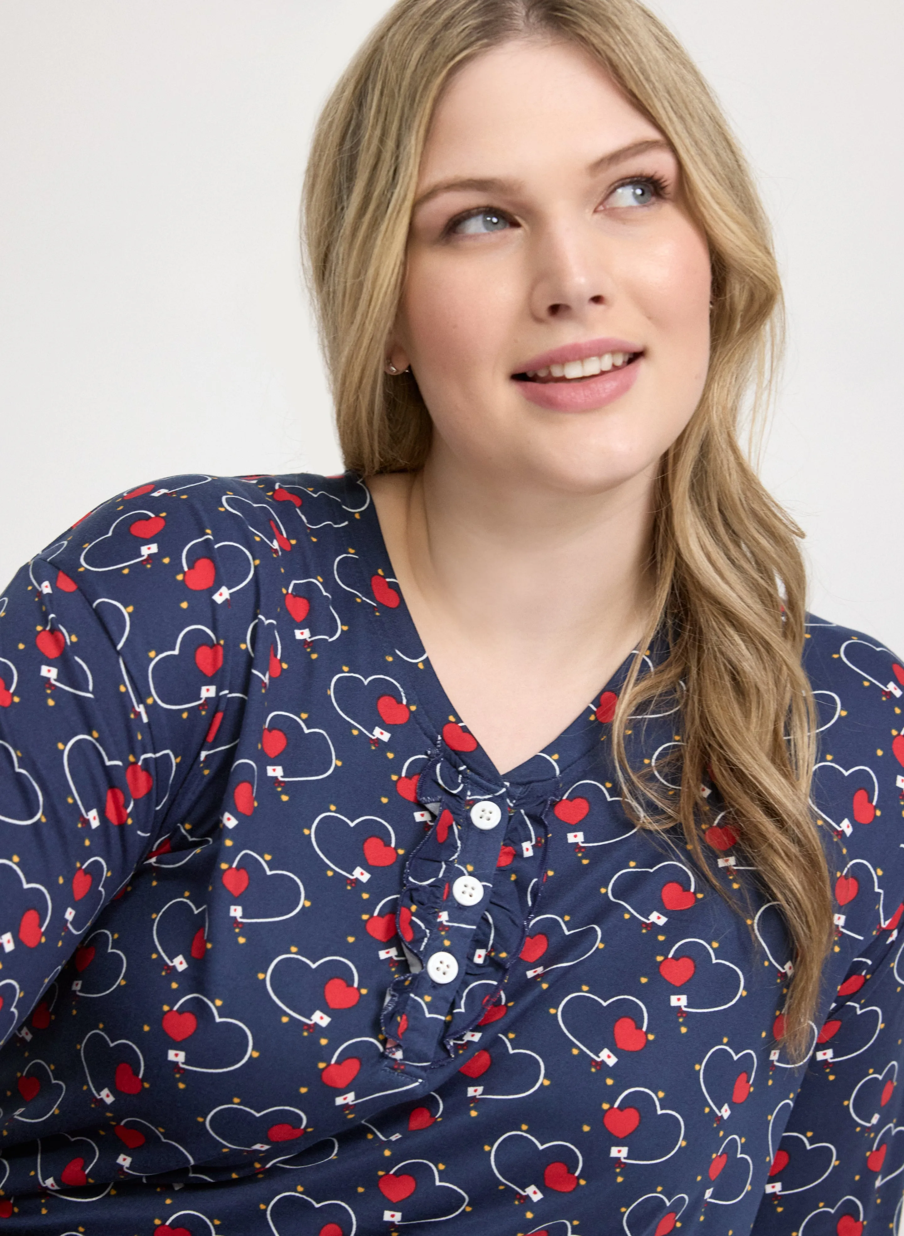 Heart Print Nightgown sold by Laura product image thumbnail 5