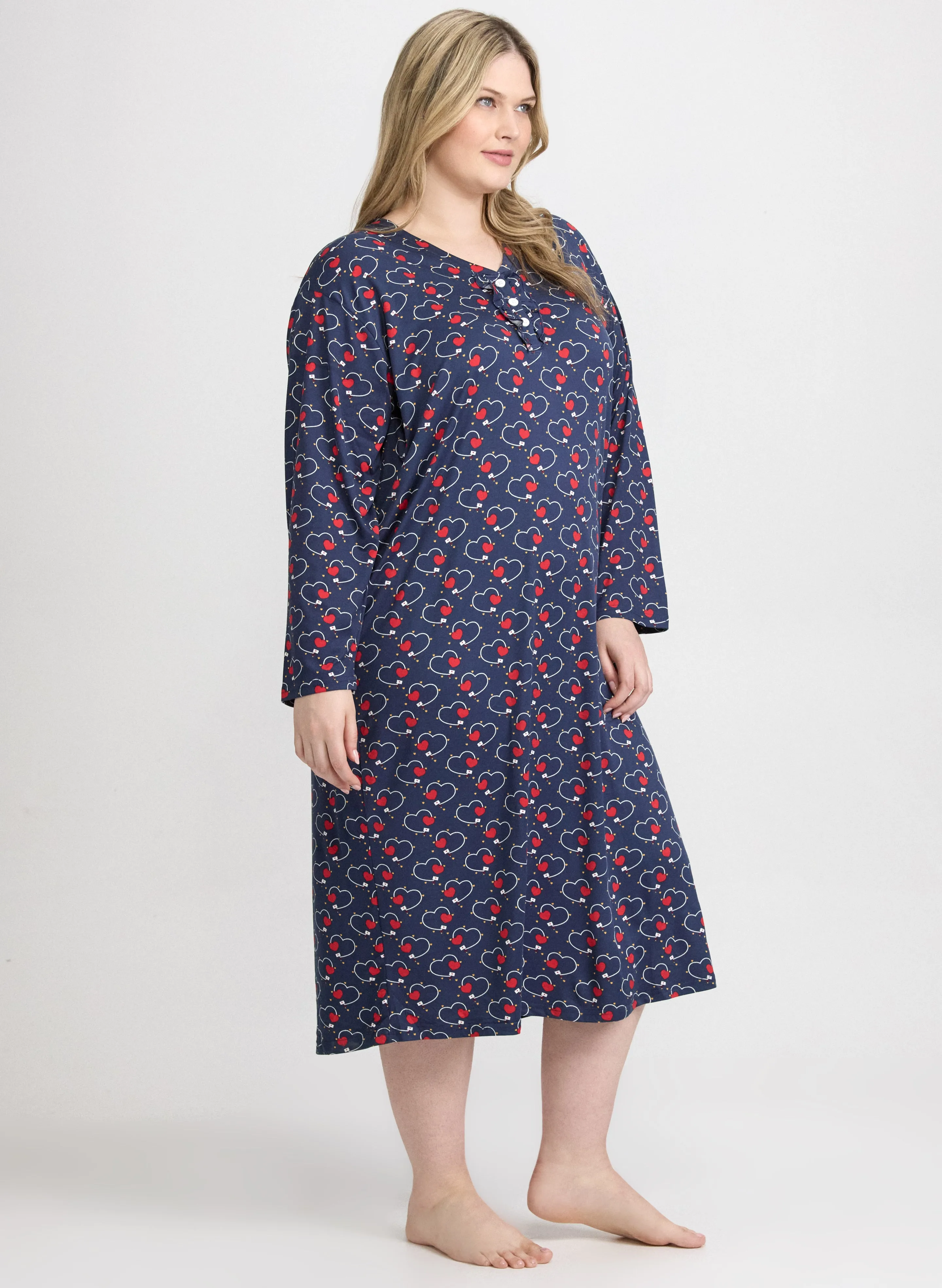 Heart Print Nightgown sold by Laura product image thumbnail 3