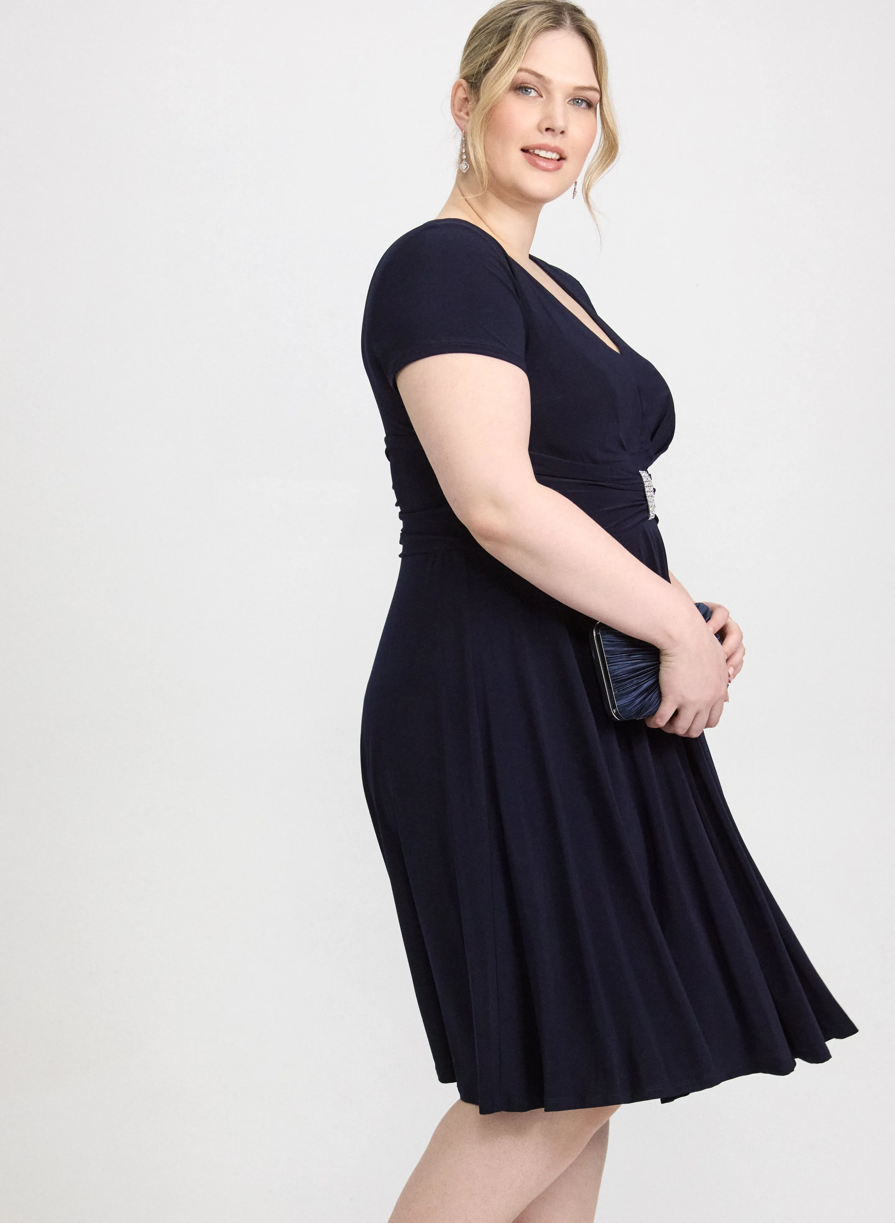 Crystal Bar Embellished Dress sold by Laura product image thumbnail 2