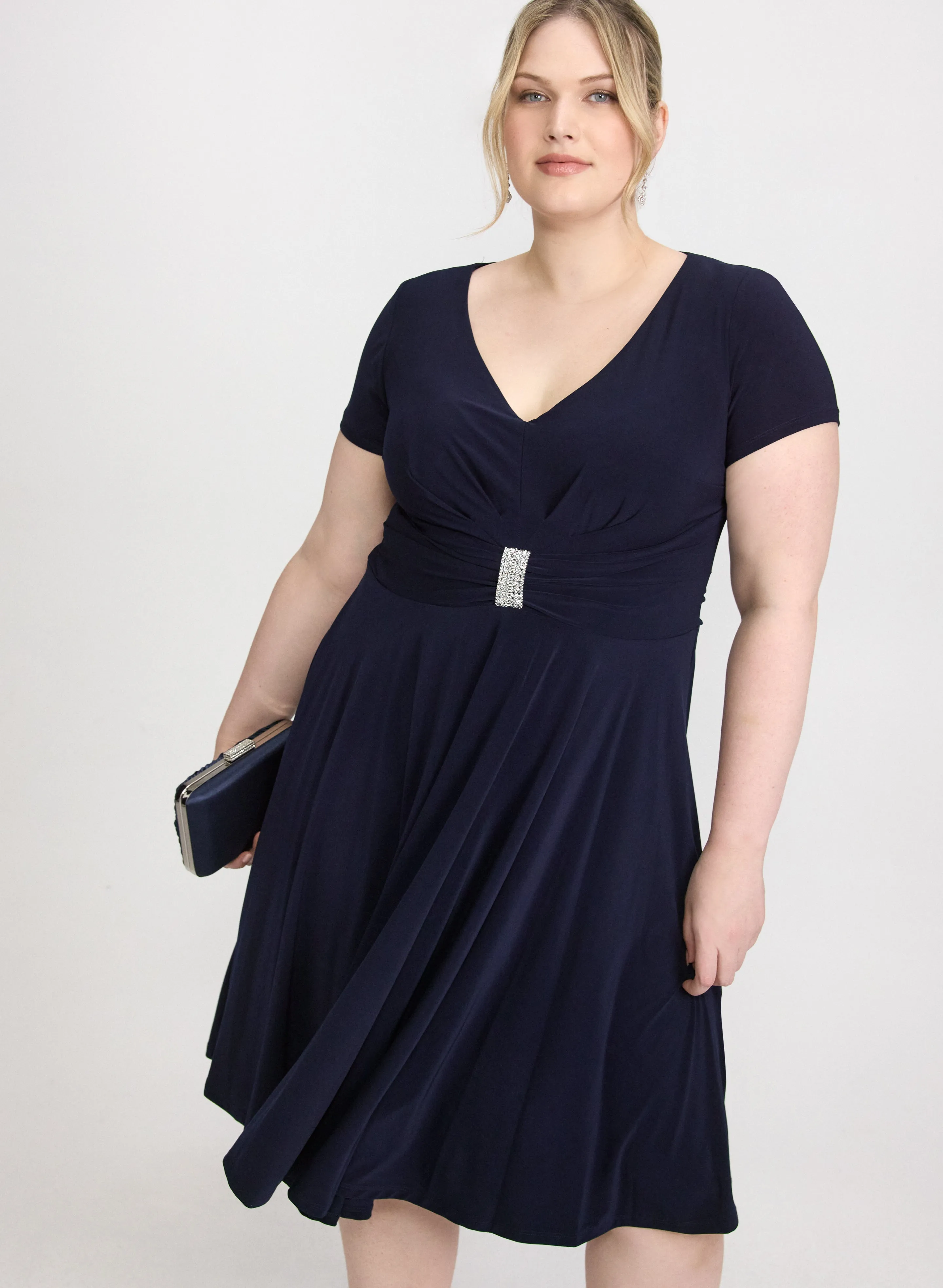 Crystal Bar Embellished Dress sold by Laura product image thumbnail 3