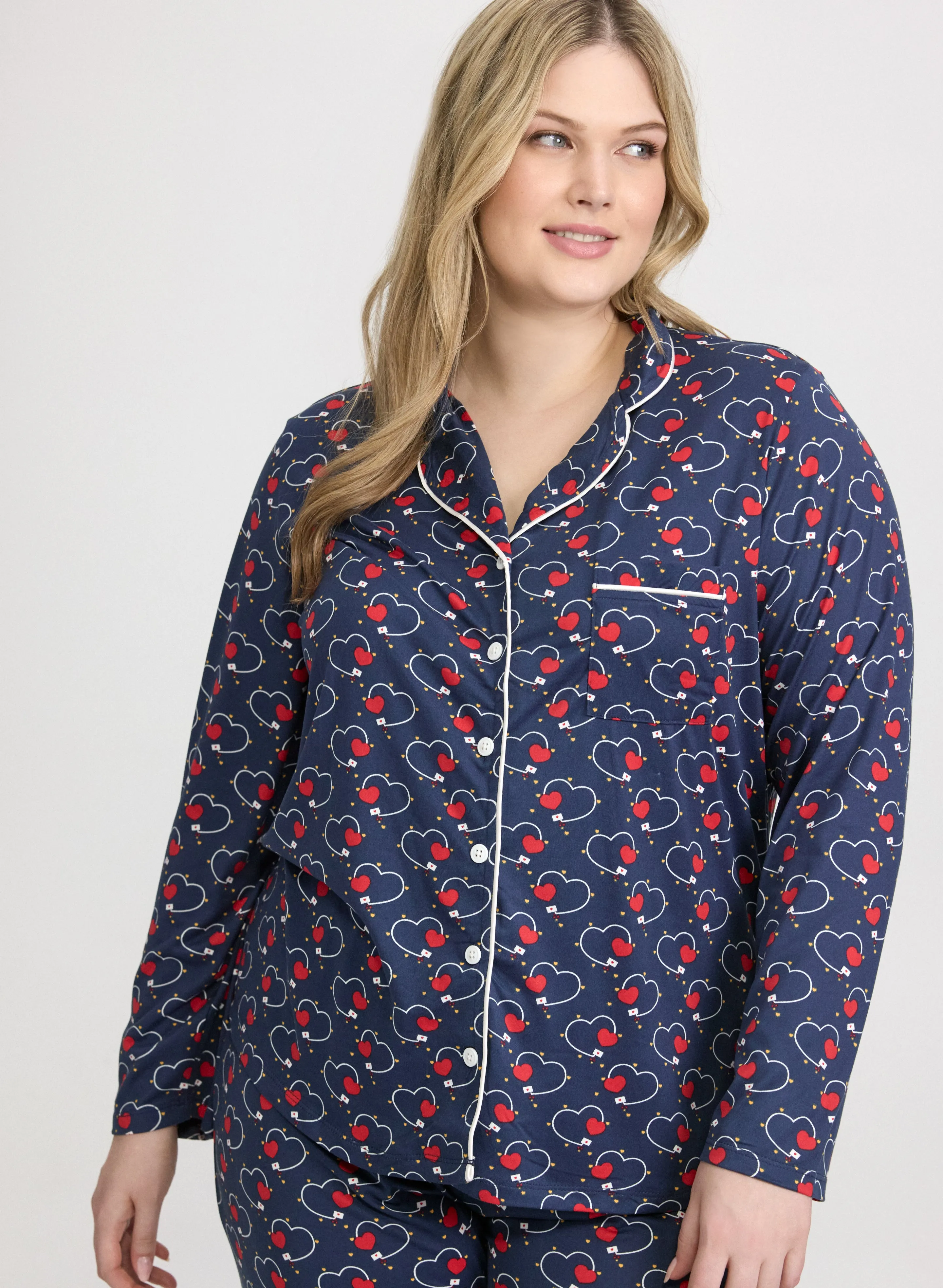 Heart Print Pyjama Set sold by Laura product image thumbnail 3
