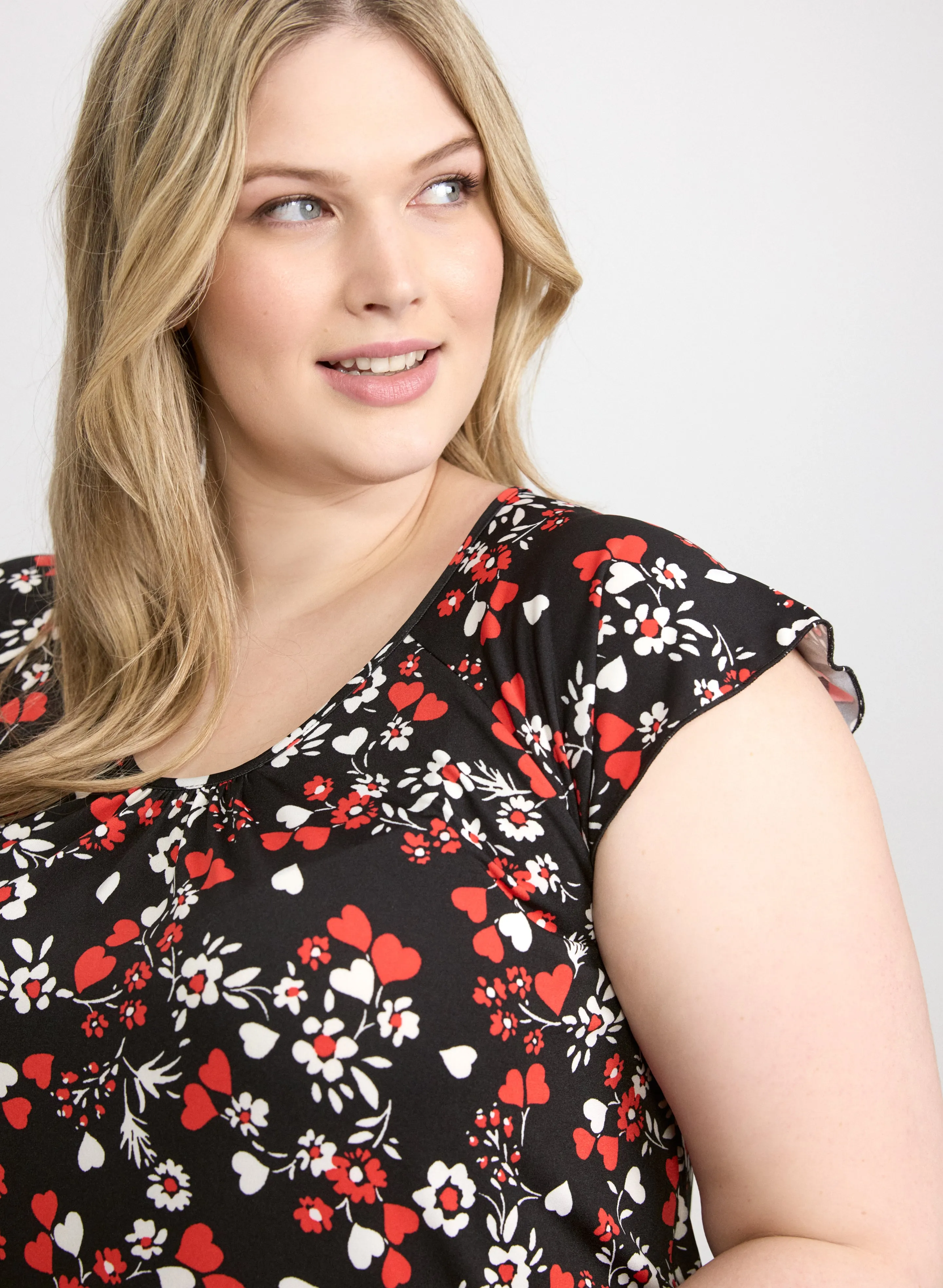 Floral & Heart Print Nightgown sold by Laura product image thumbnail 2