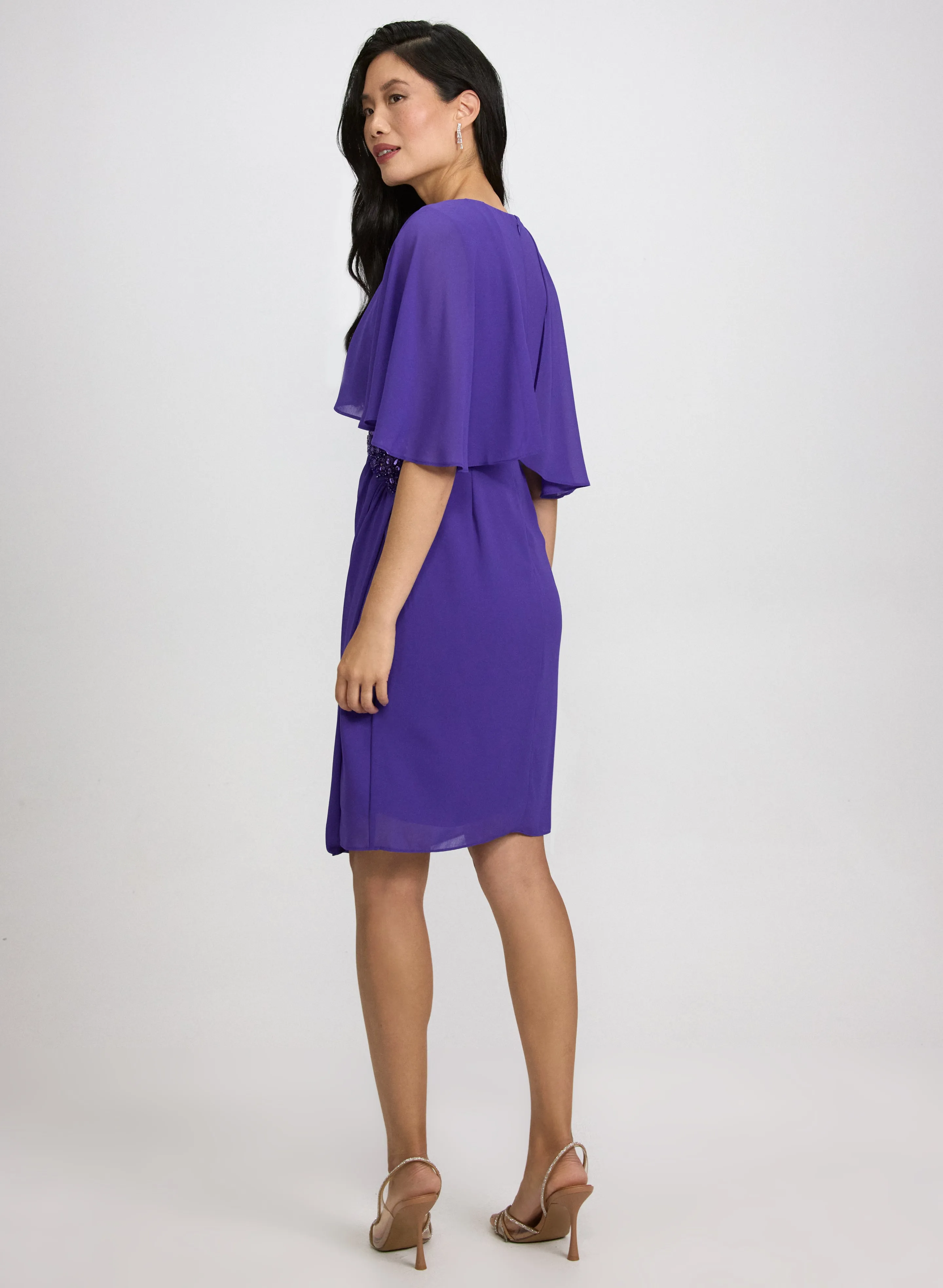 Chiffon Capelet Dress sold by Laura product image thumbnail 4