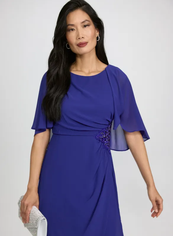 Chiffon Capelet Dress sold by Laura