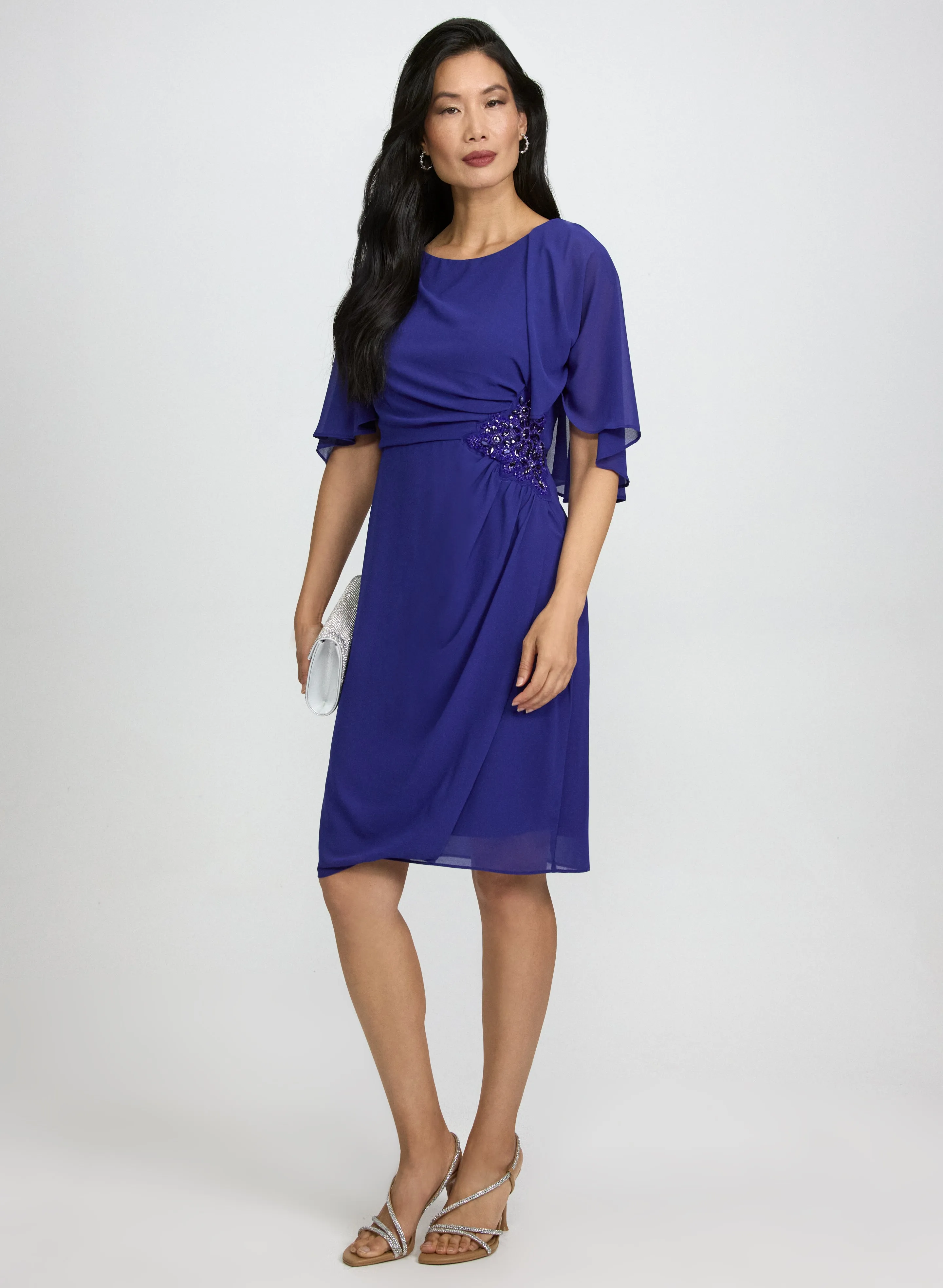 Chiffon Capelet Dress sold by Laura product image thumbnail 5