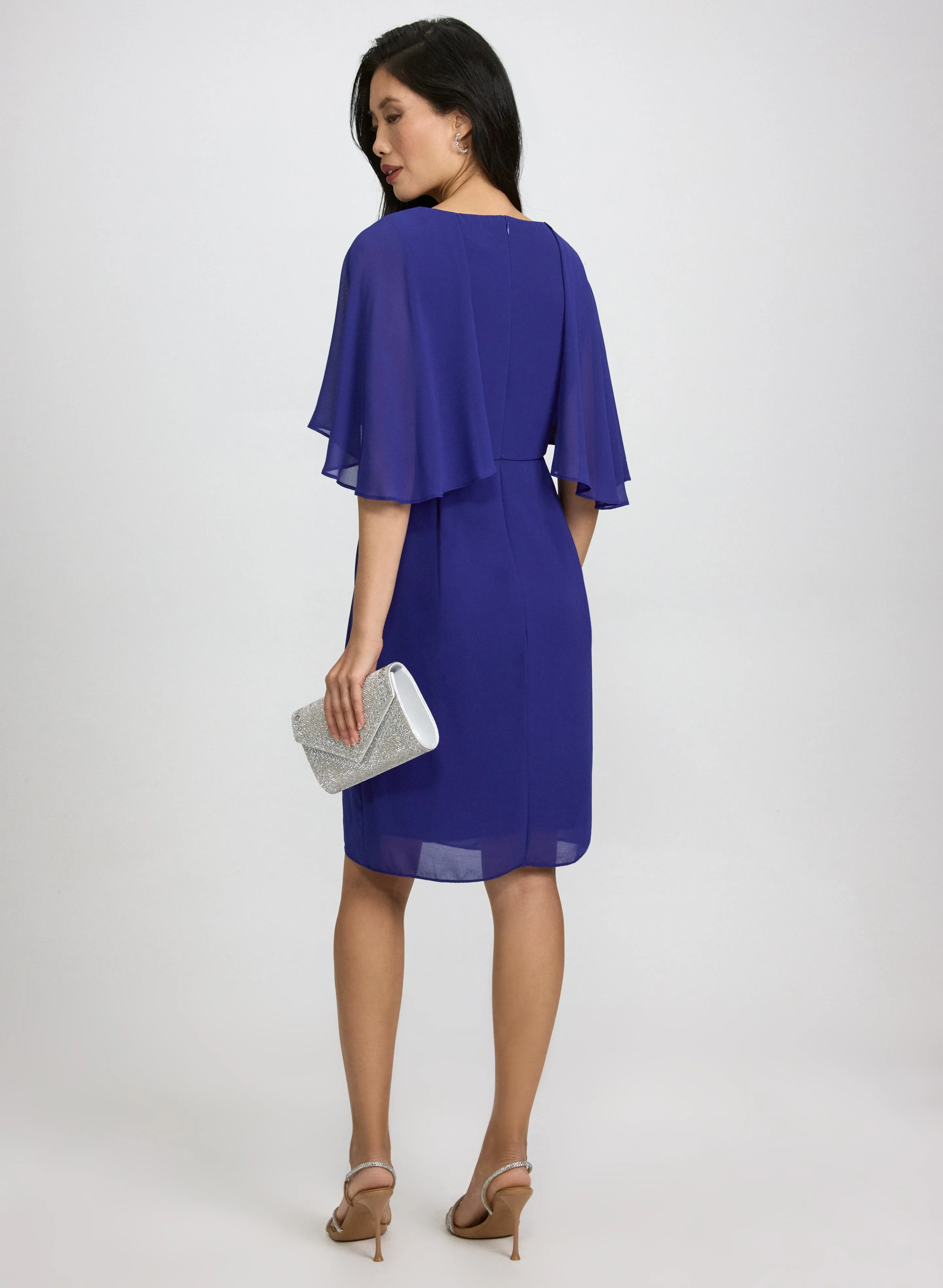 Chiffon Capelet Dress sold by Laura product image thumbnail 4