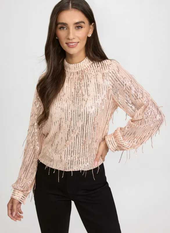 Sequin Fringe Top sold by Laura