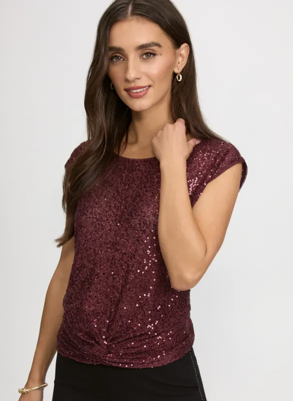 Knotted Sequin Top sold by Laura