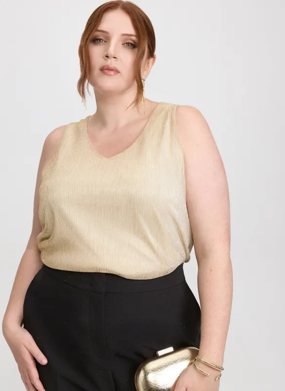 Sleeveless Metallic Top sold by Laura