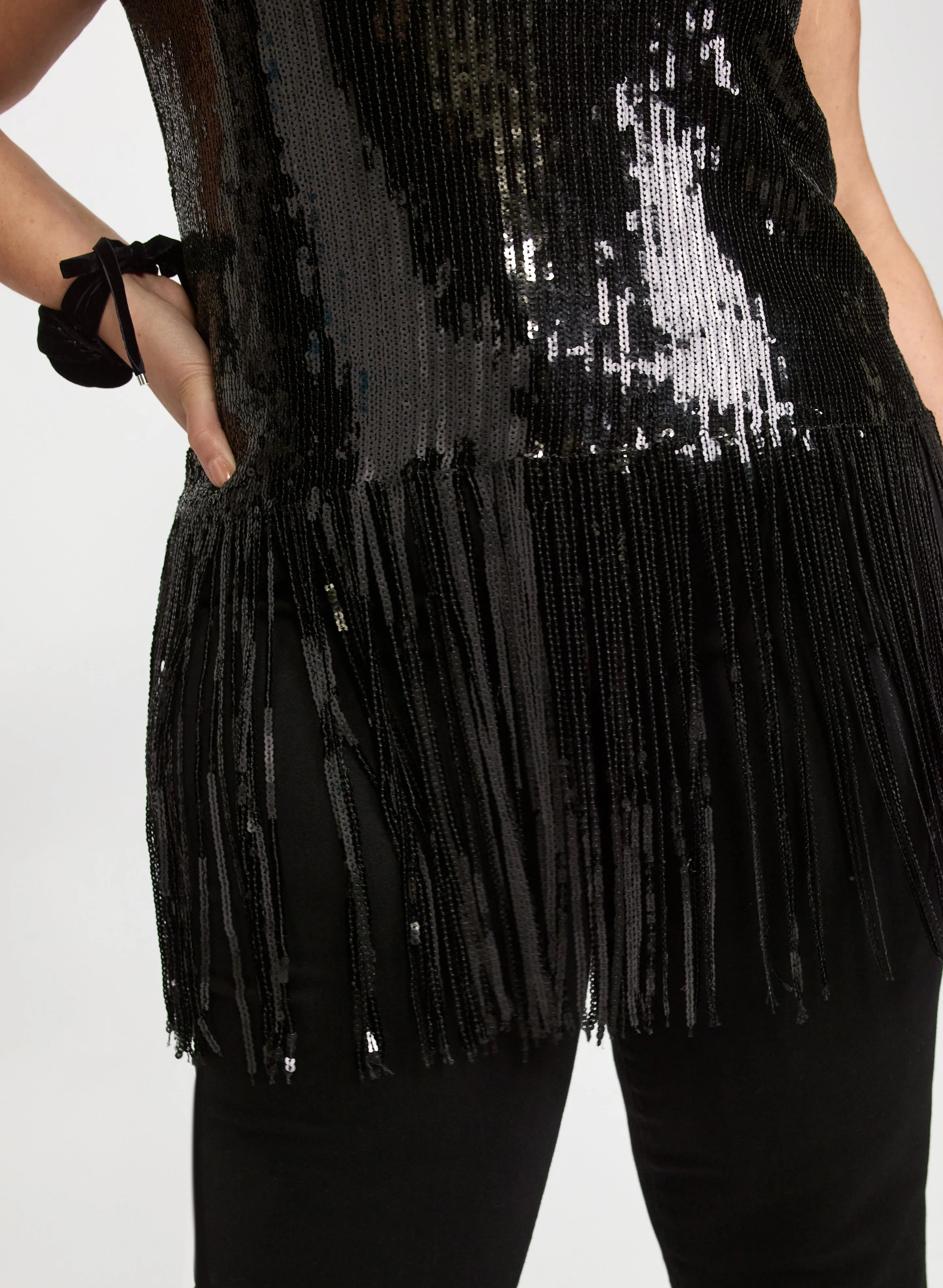 Sequin Fringe Top sold by Laura product image thumbnail 3