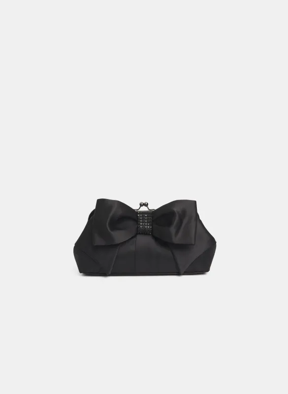 Satin Bow Clutch sold by Laura