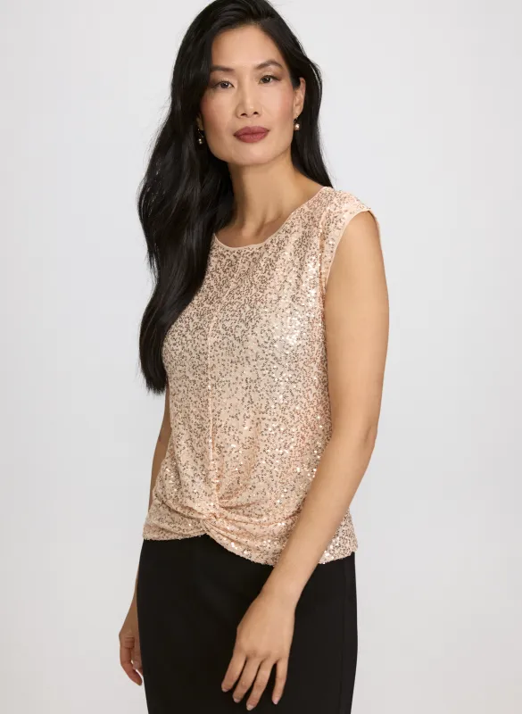Knotted Sequin Top sold by Laura