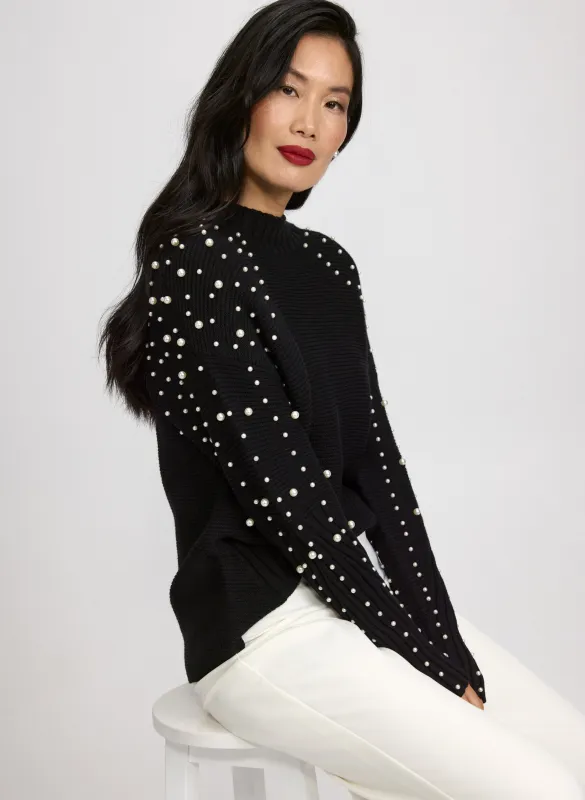 Pearl Embellished Sweater sold by Laura