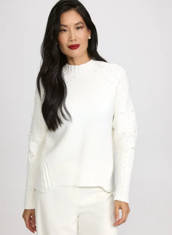 Pearl Embellished Sweater sold by Laura