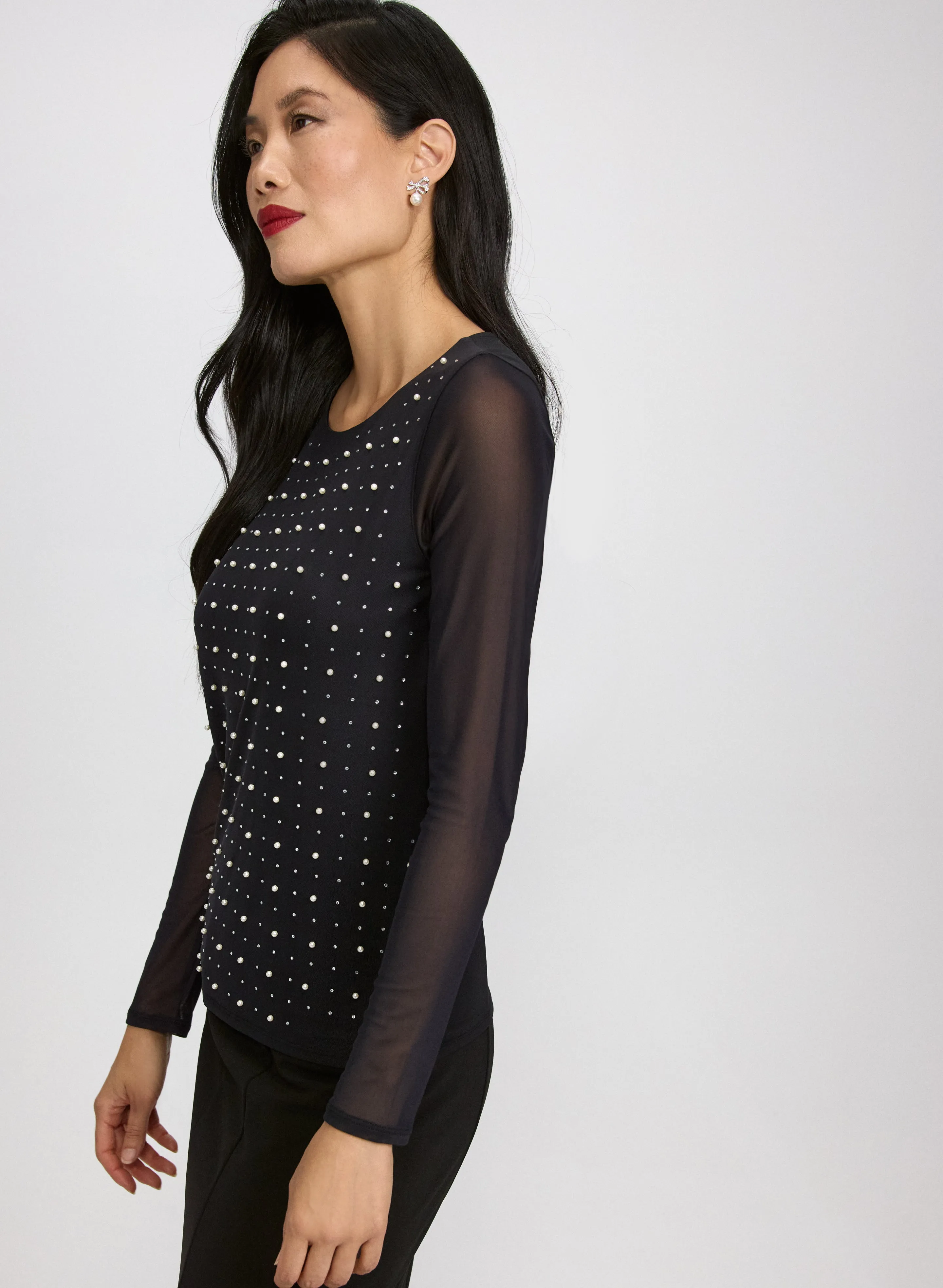 Embellished Mesh Top sold by Laura product image thumbnail 2