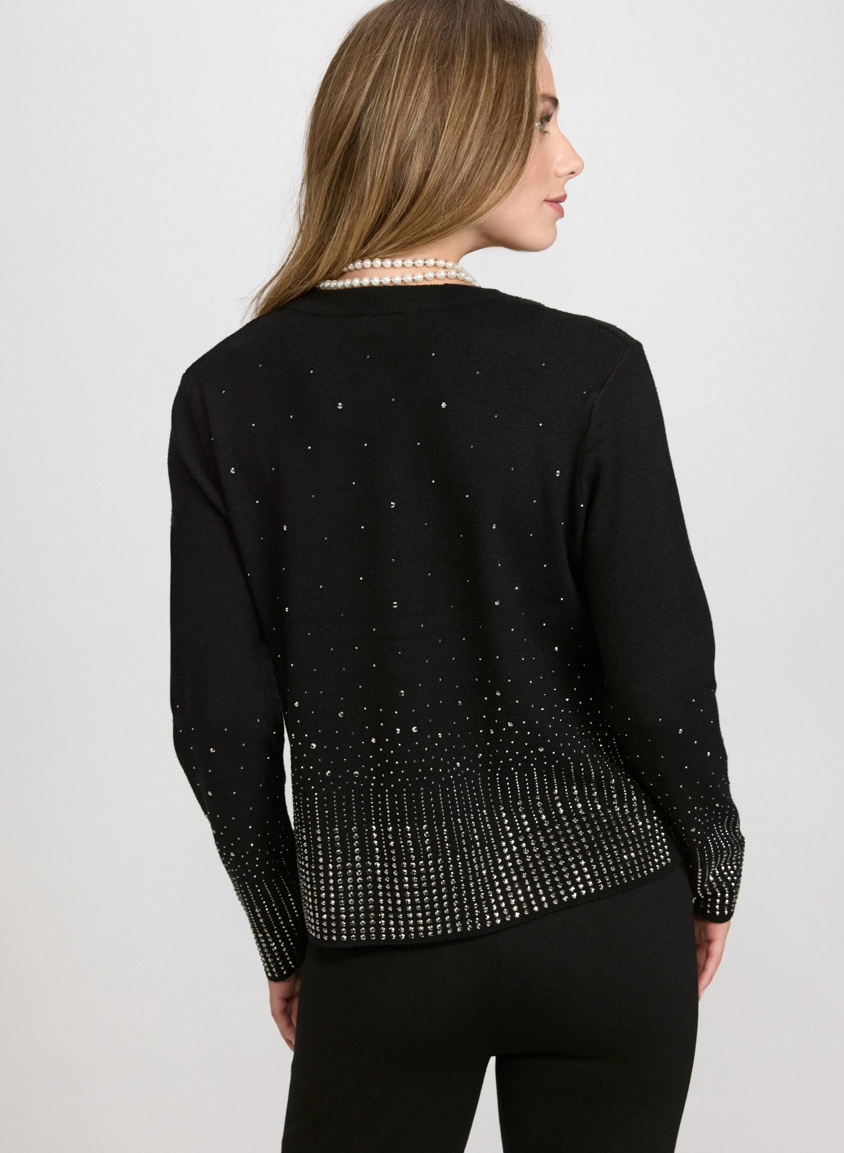 Gradient Rhinestone Embellished Cardigan sold by Laura product image thumbnail 3