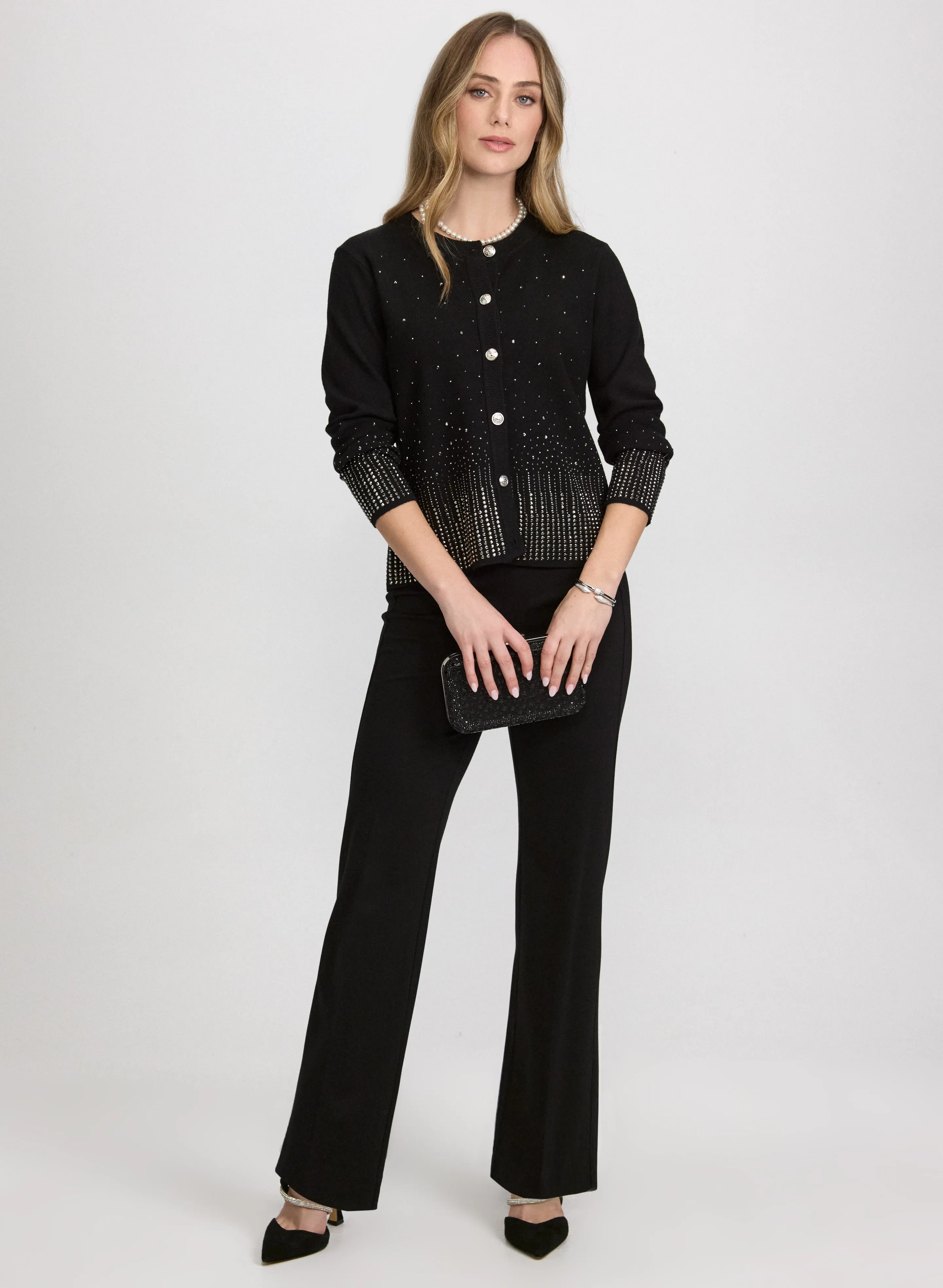 Gradient Rhinestone Embellished Cardigan sold by Laura product image thumbnail 4