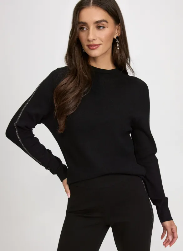 Rhinestone Detail Sweater sold by Laura