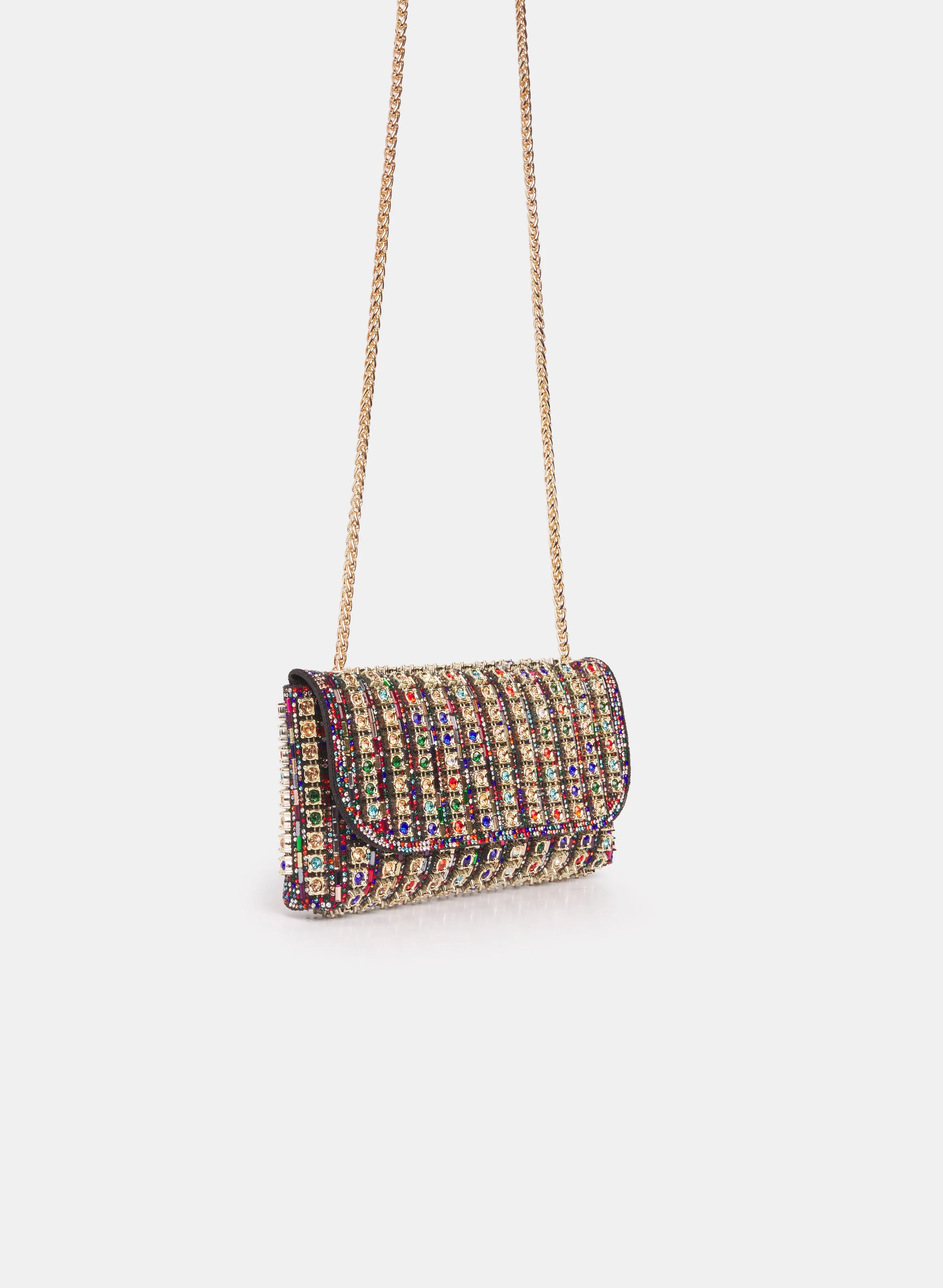 Multi-Colour Stone Embellished Clutch sold by Laura product image thumbnail 3