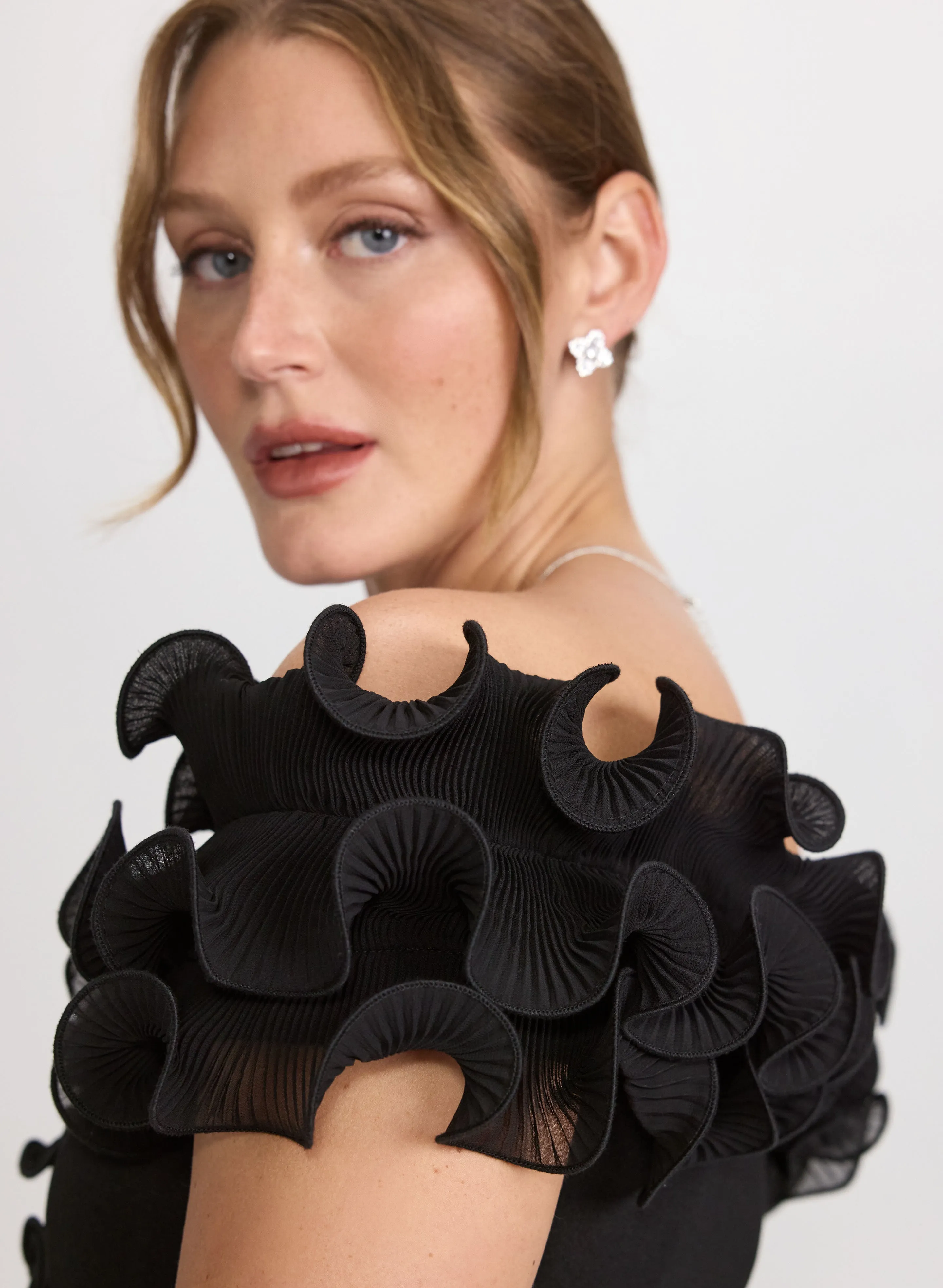 Ruffle Off-The-Shoulder Dress sold by Laura product image thumbnail 5