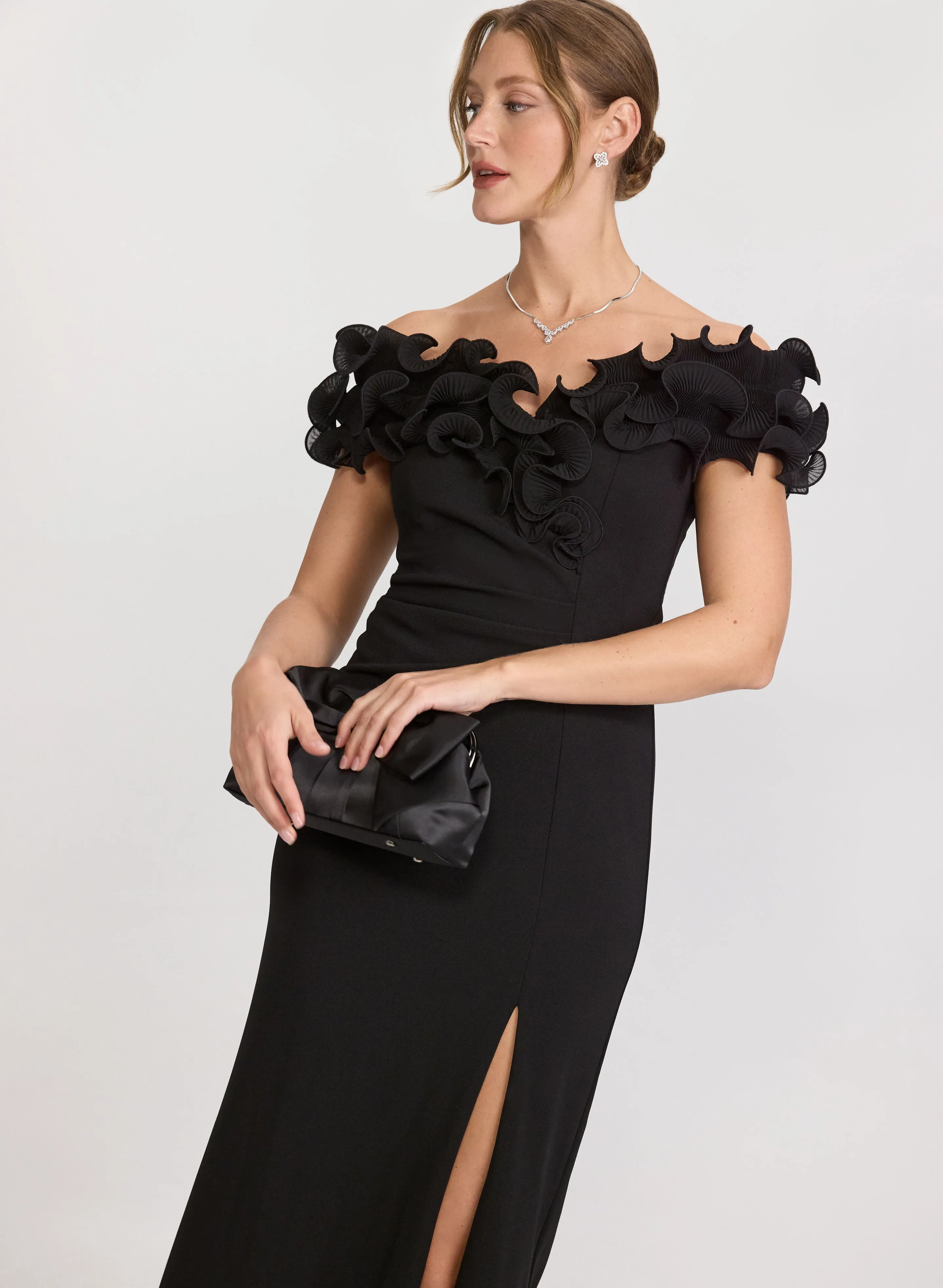 Ruffle Off-The-Shoulder Dress sold by Laura product image thumbnail 4