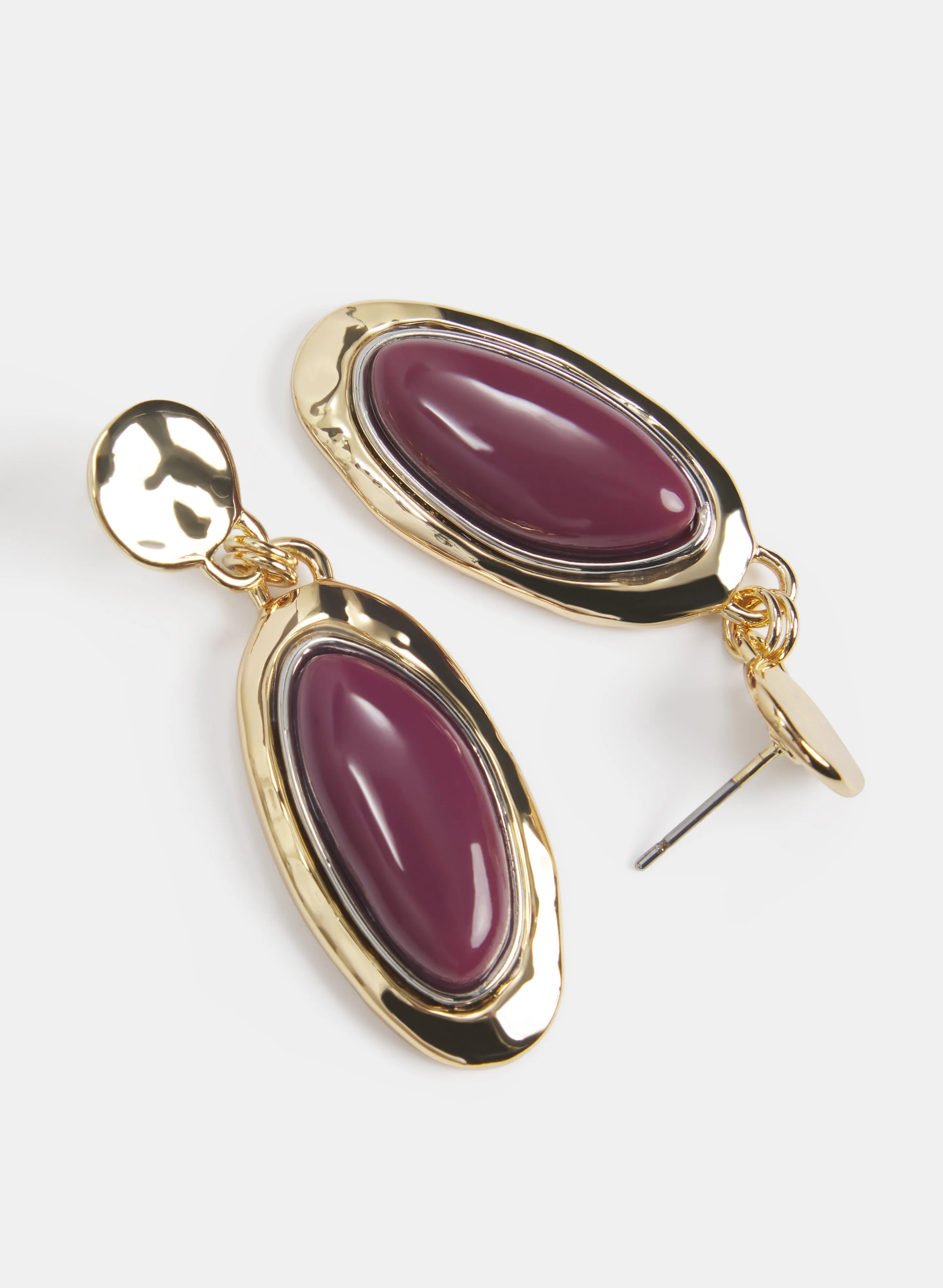 Two-Tone Drop Earrings sold by Laura product image thumbnail 2