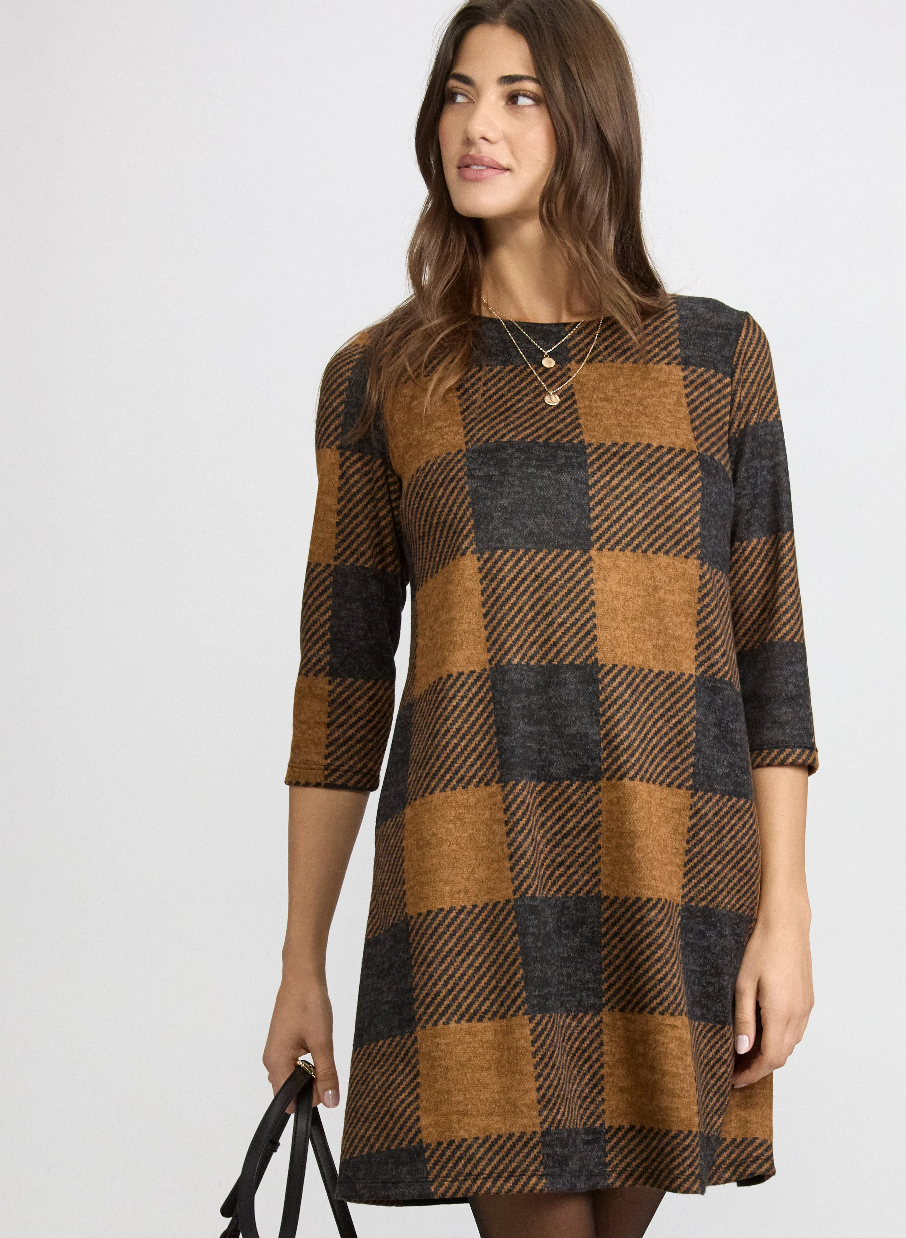 Plaid Sweater Dress sold by Laura product image thumbnail 4